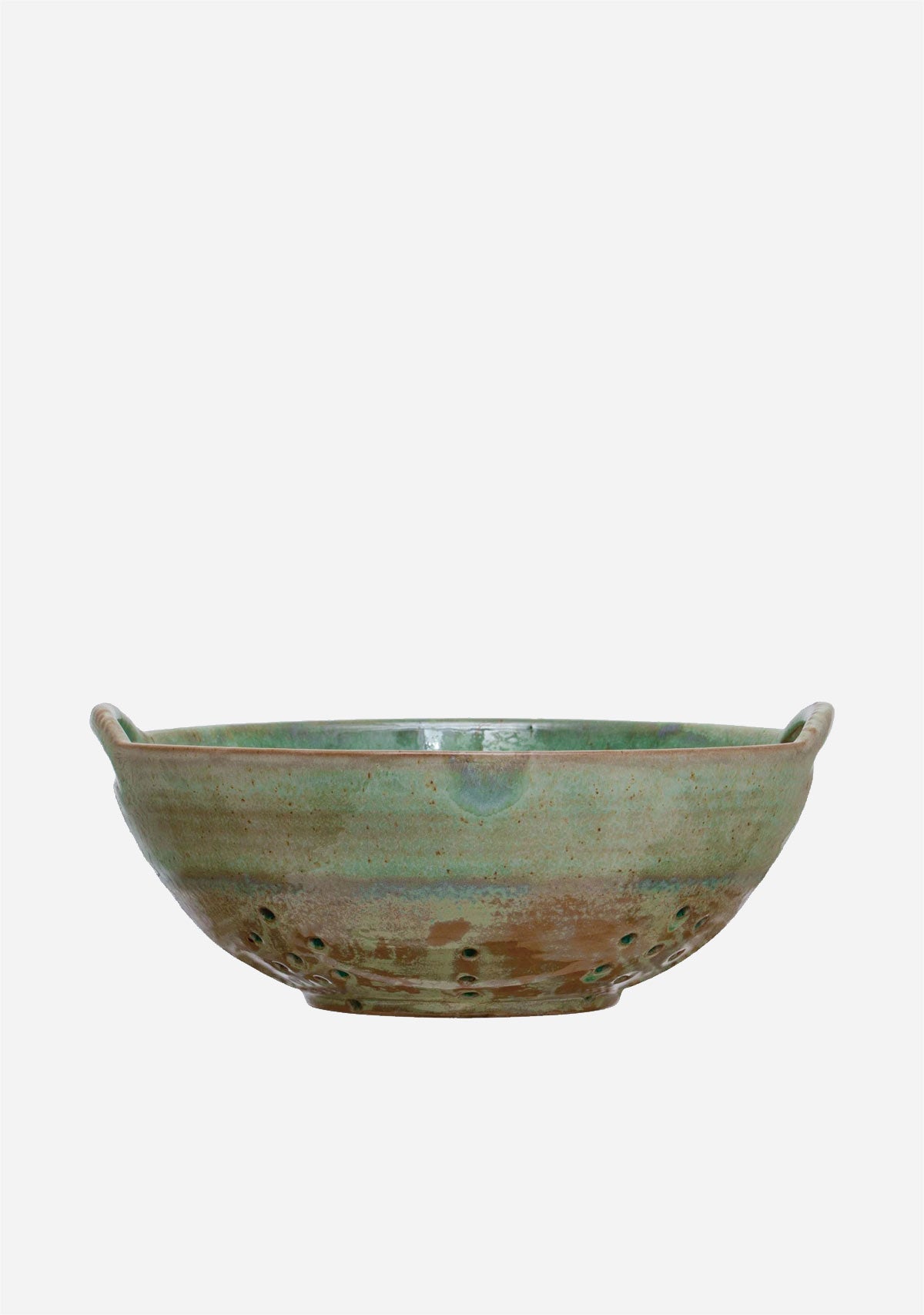 Stoneware Berry Bowl With Handles Aqua Creative Co-op