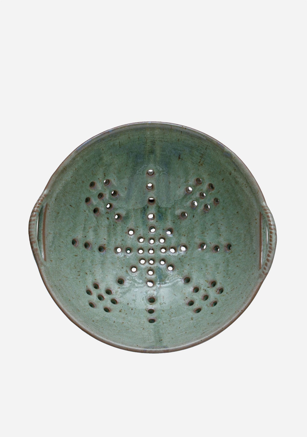 Stoneware Berry Bowl With Handles Aqua Creative Co-op