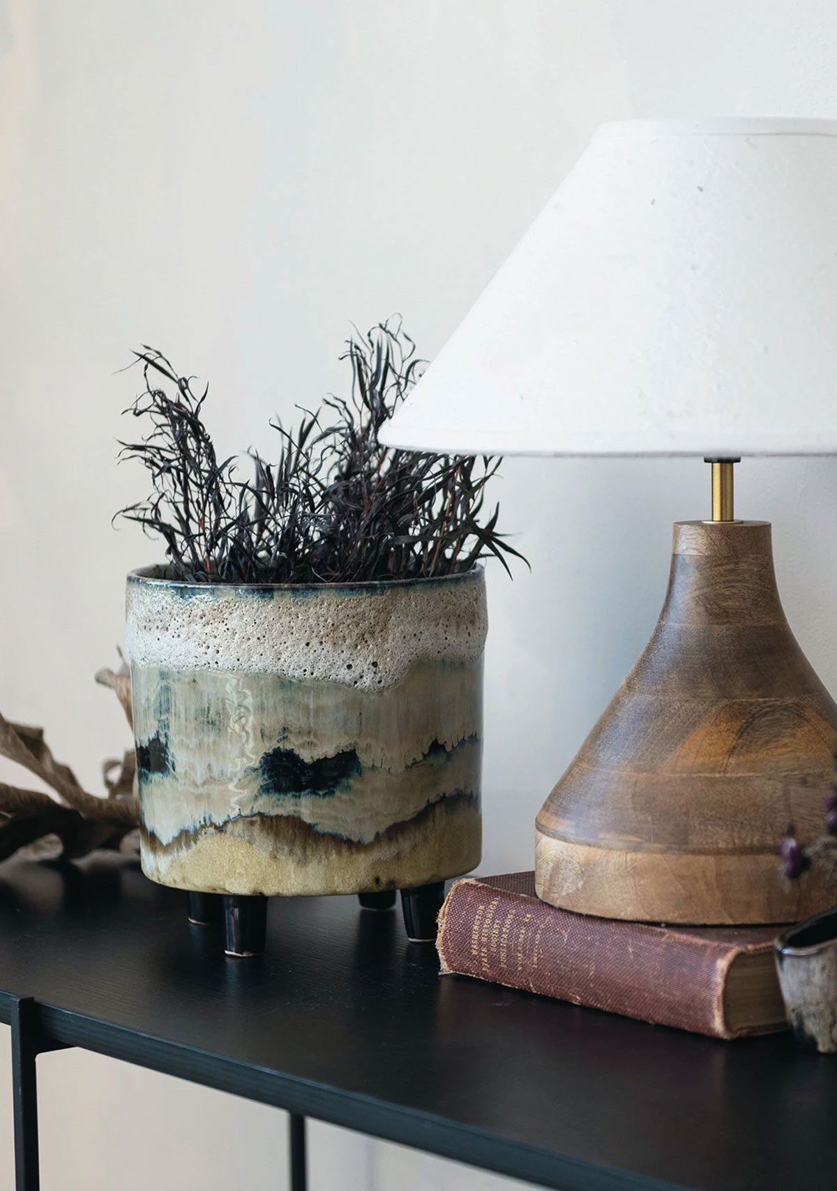 Stoneware Footed Planter