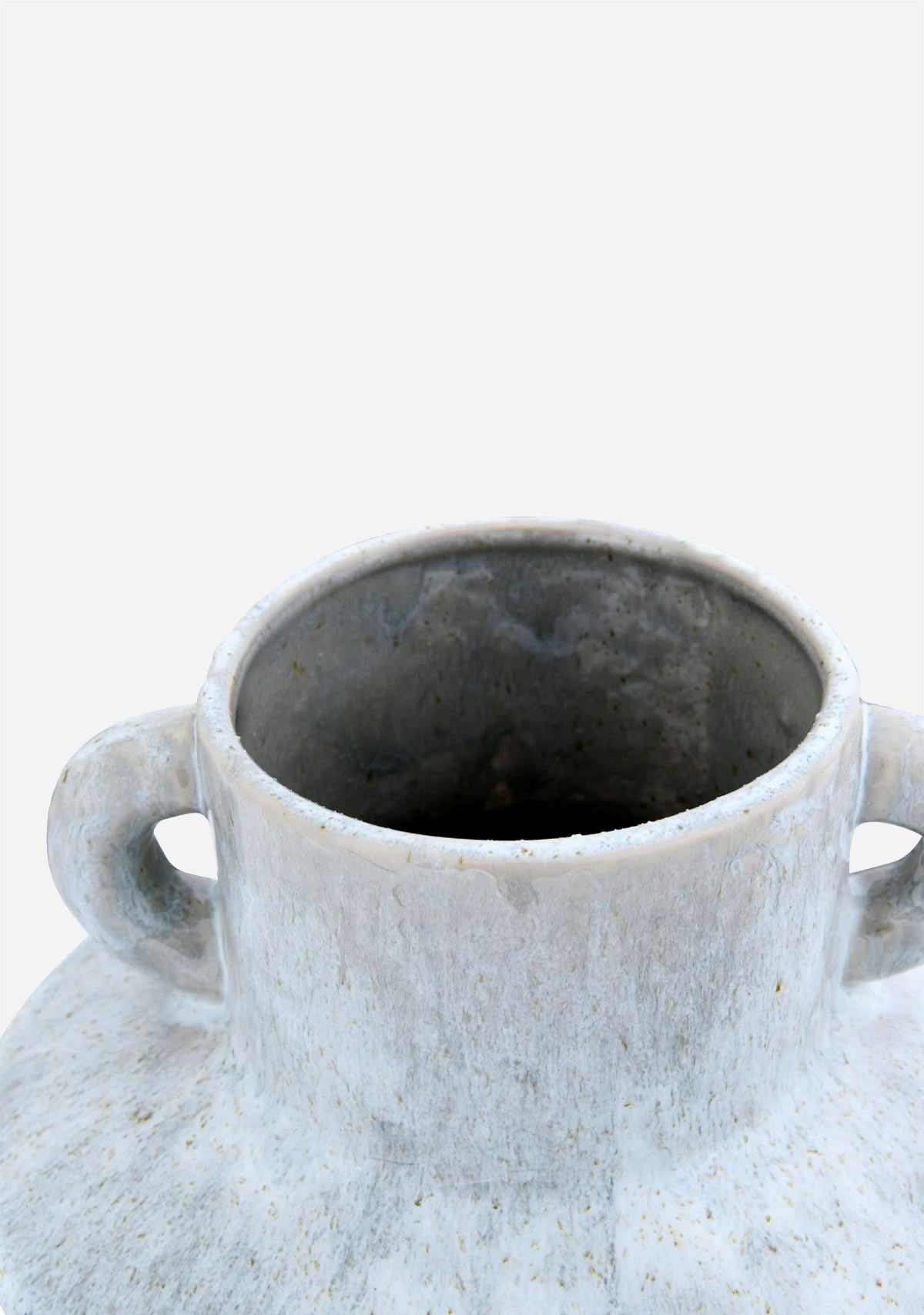 Stoneware Vase Reactive Glaze Light Grey Creative Coop