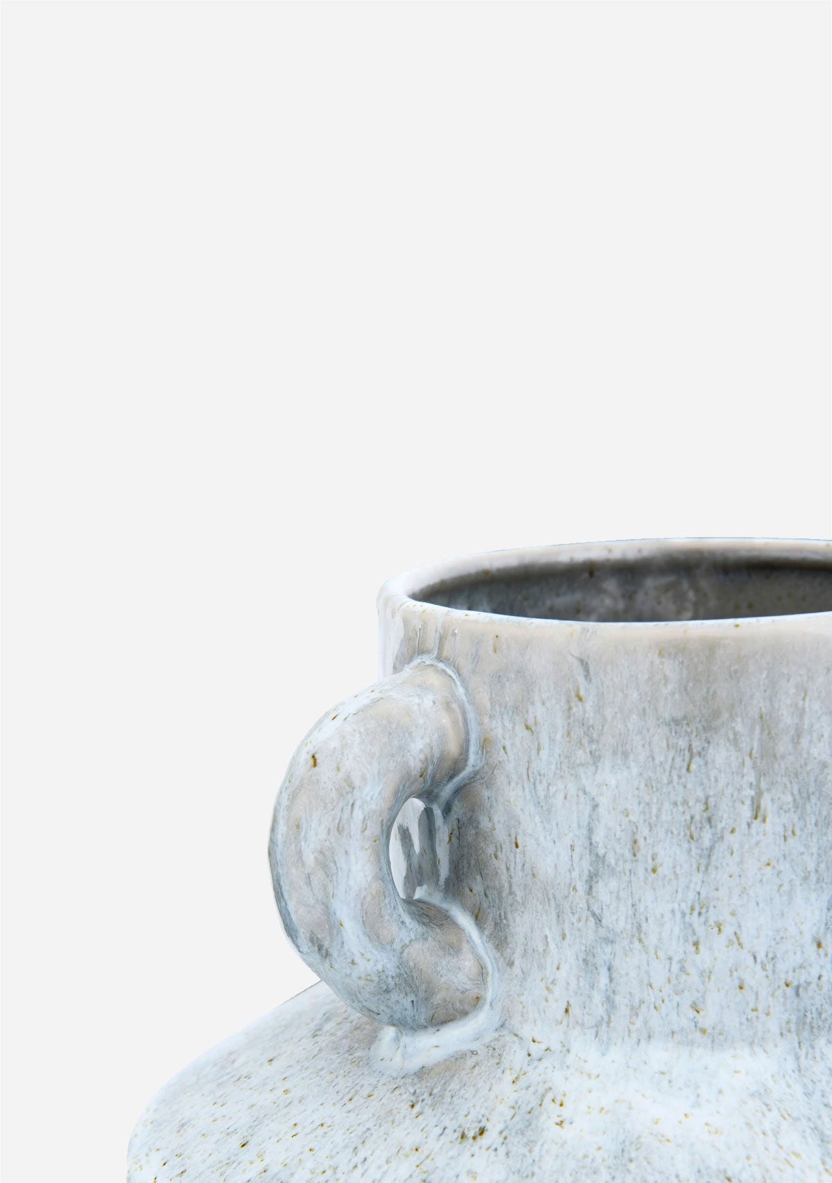 Stoneware Vase Reactive Glaze Light Grey Creative Coop