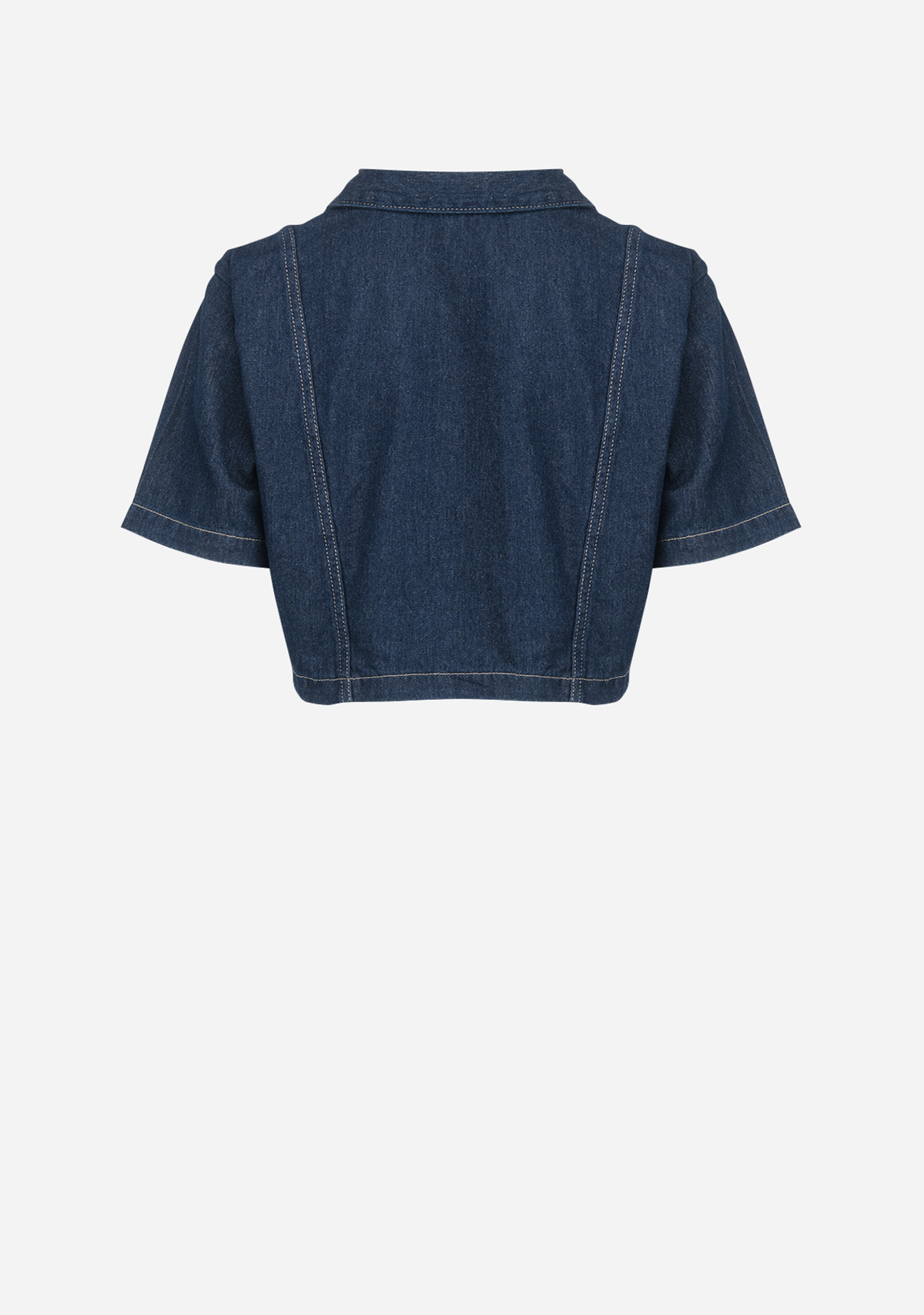 Short Denim Shirt Dark Denim