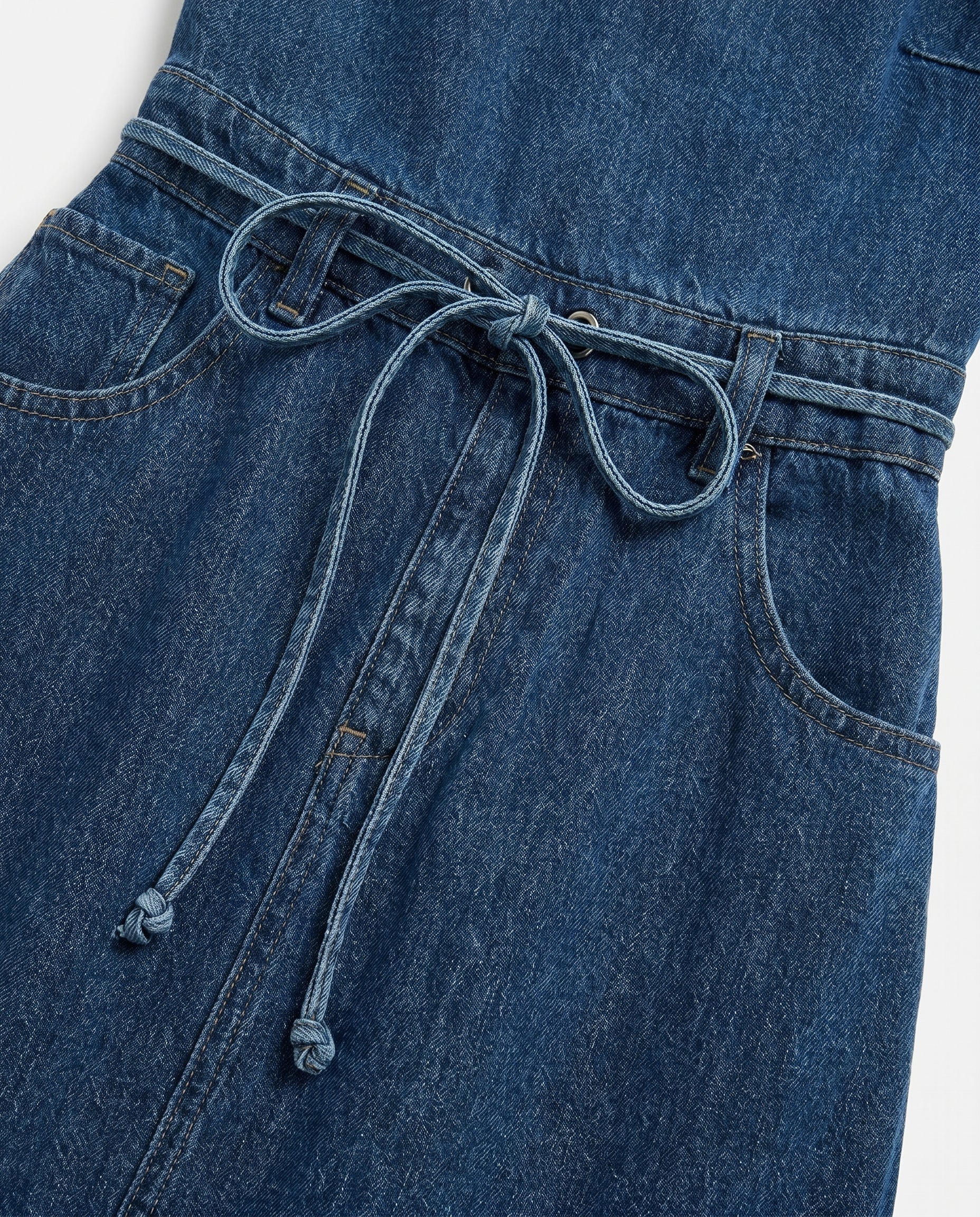 Denim Midi Dress Denim Blue
