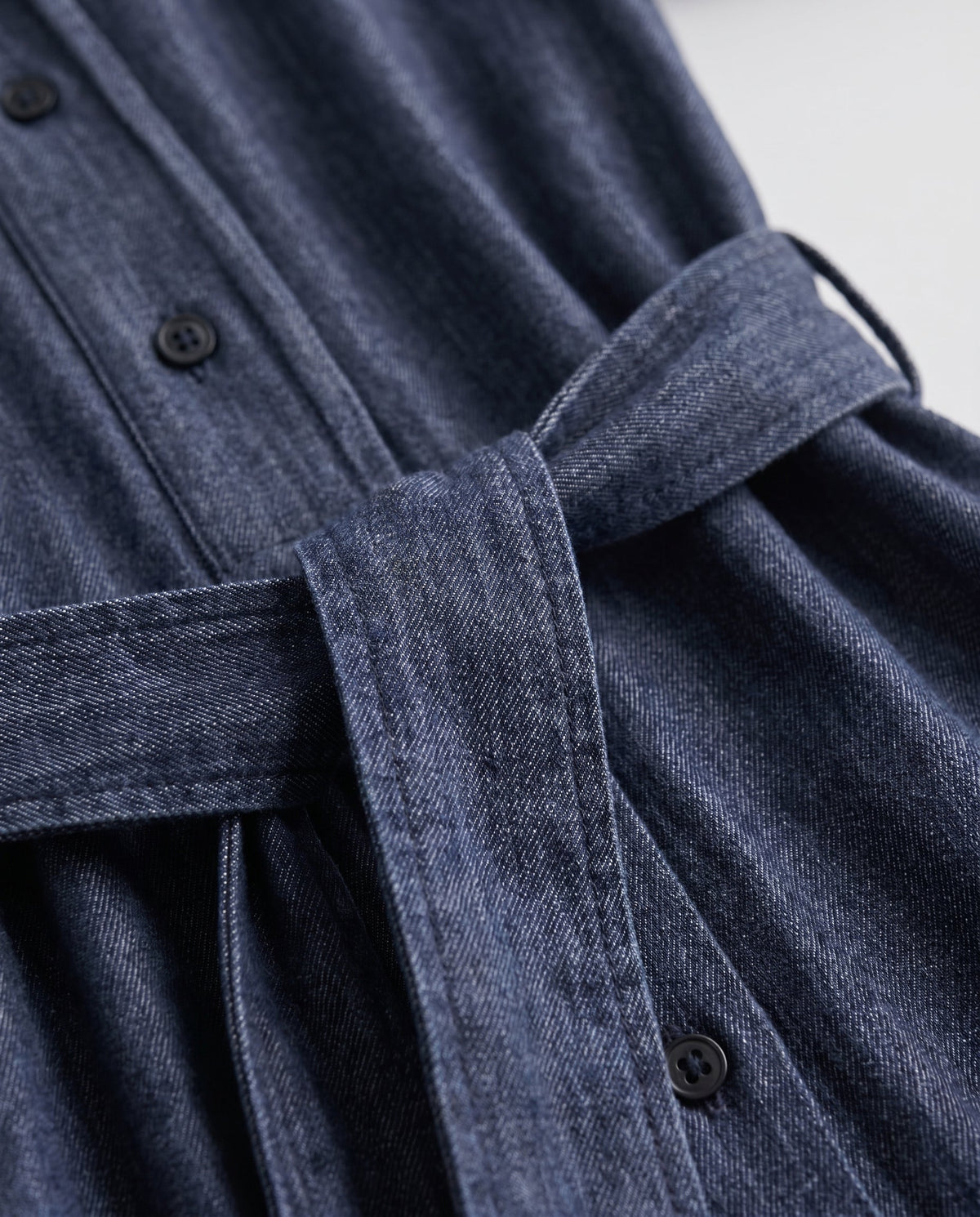 Belted Shirt Midi Dress Denim Blue 12 Rue Collette