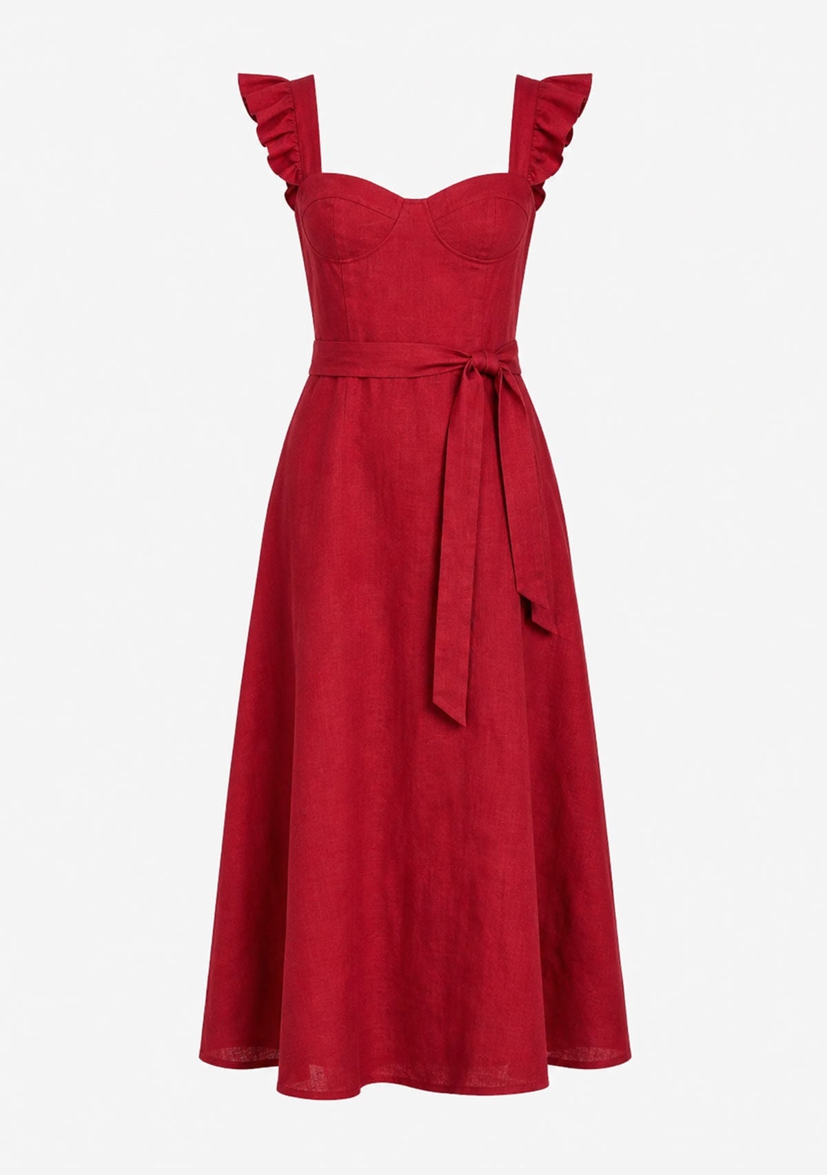 Corset Flutter Dress Red Rouge Dress Forum Inc.