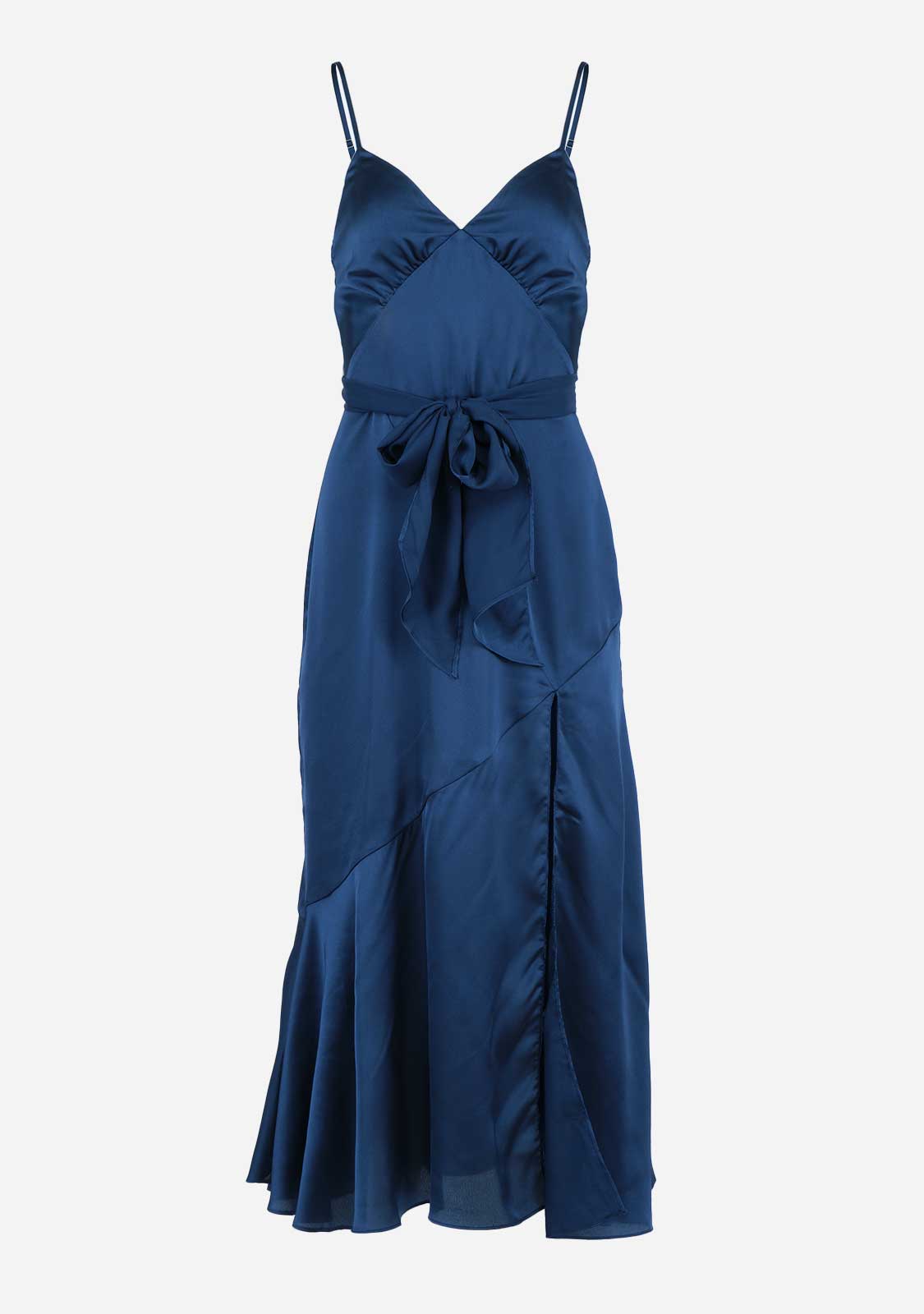 Solid Sleeveless Midi Dress w Side Slit The Latest Scoop