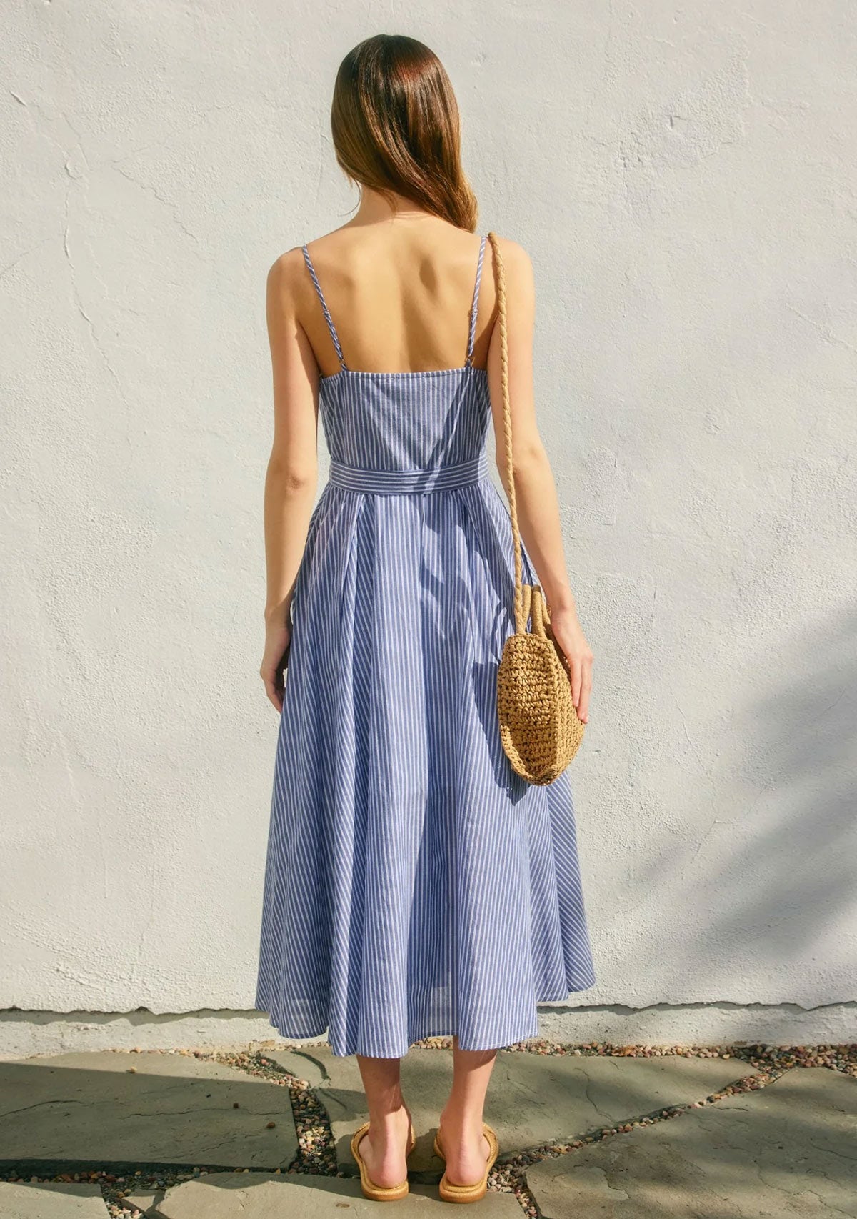 Dress Midi/Maxi Sleeveless Woven Cotton