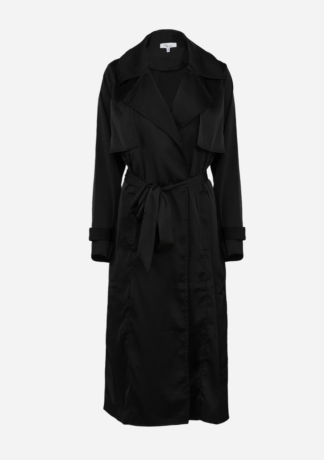 Satin Trench W/Open Front The Latest Scoop