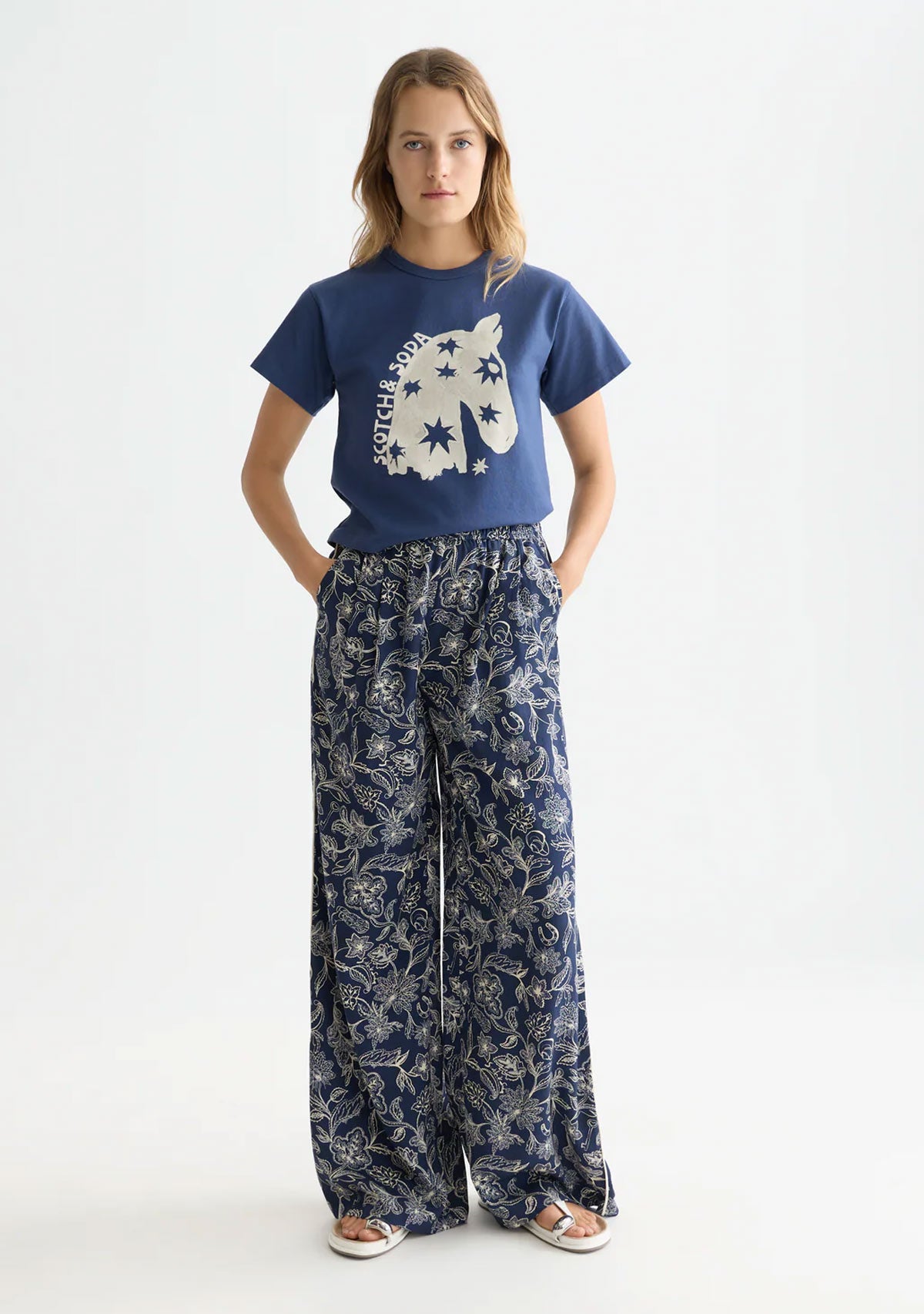 Eleni All Over Printed High Waist Pants