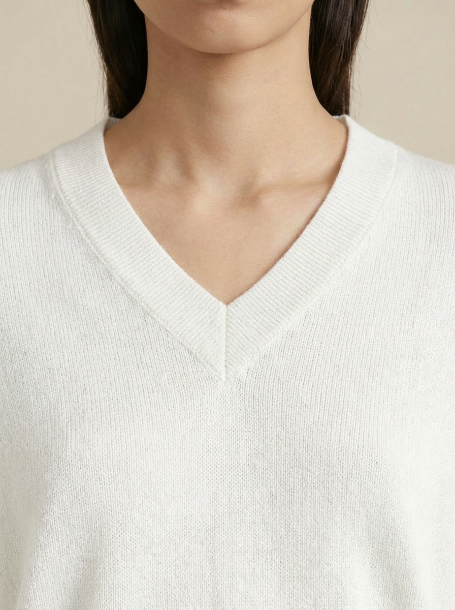 Pull Elizabeth à manches longues et col en V