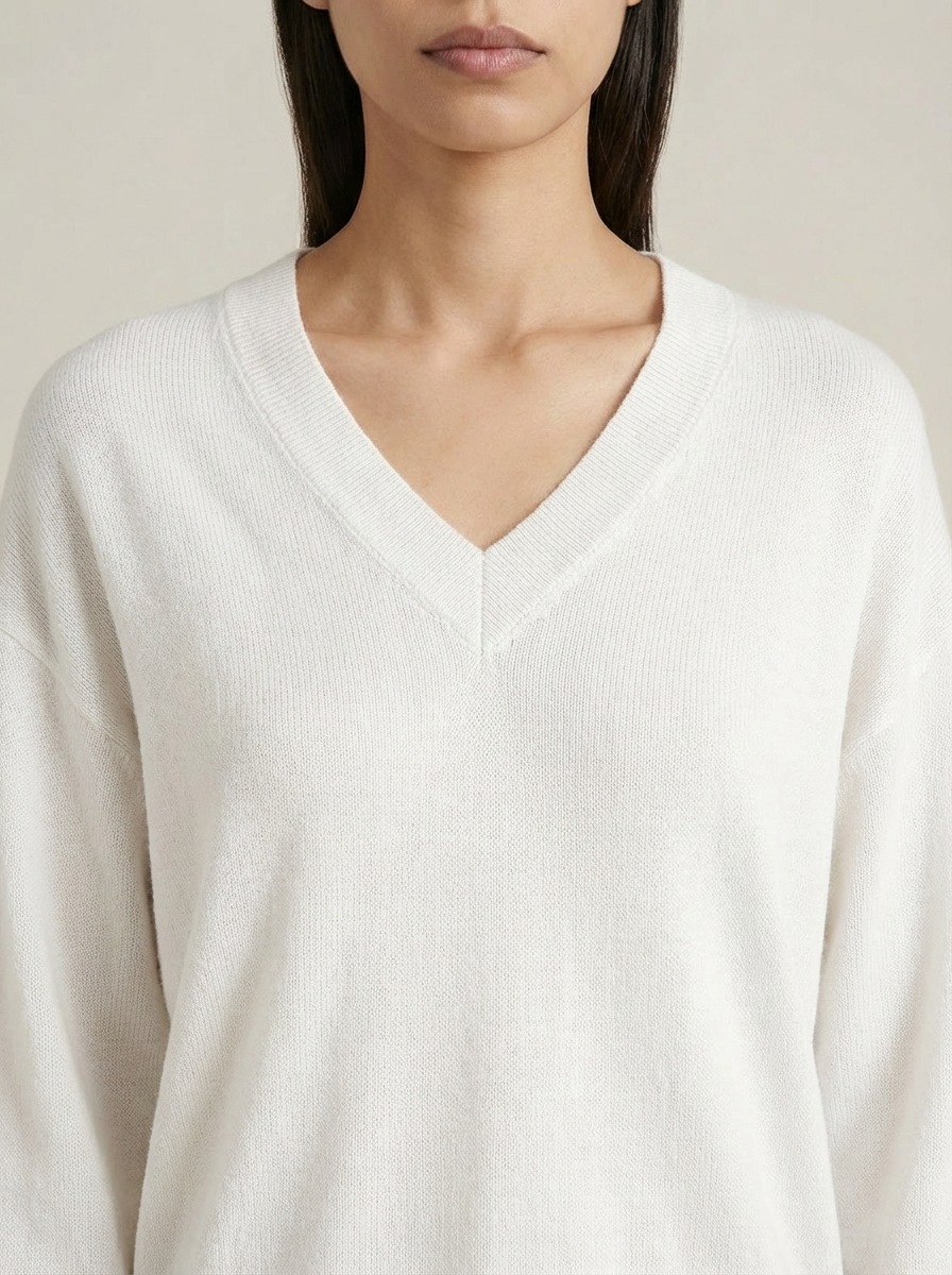 Pull Elizabeth à manches longues et col en V