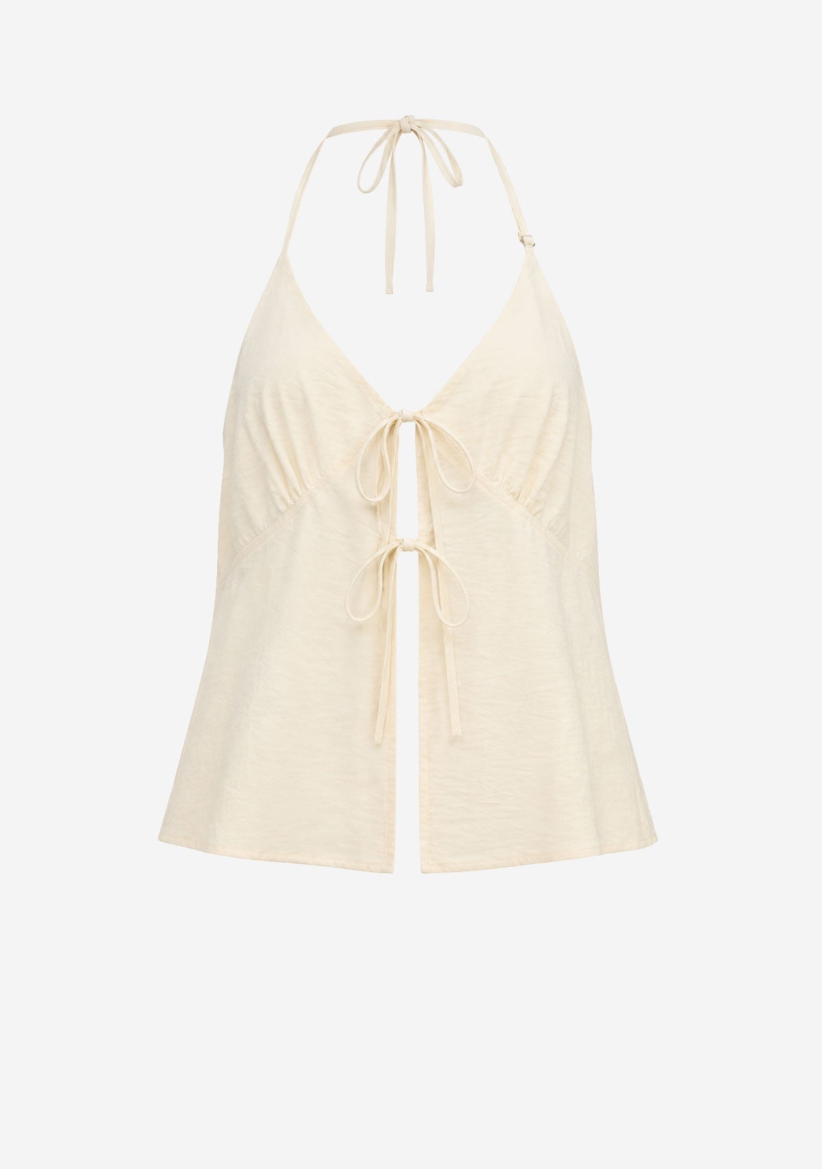 Halter Linen Top Ivory Emory Park