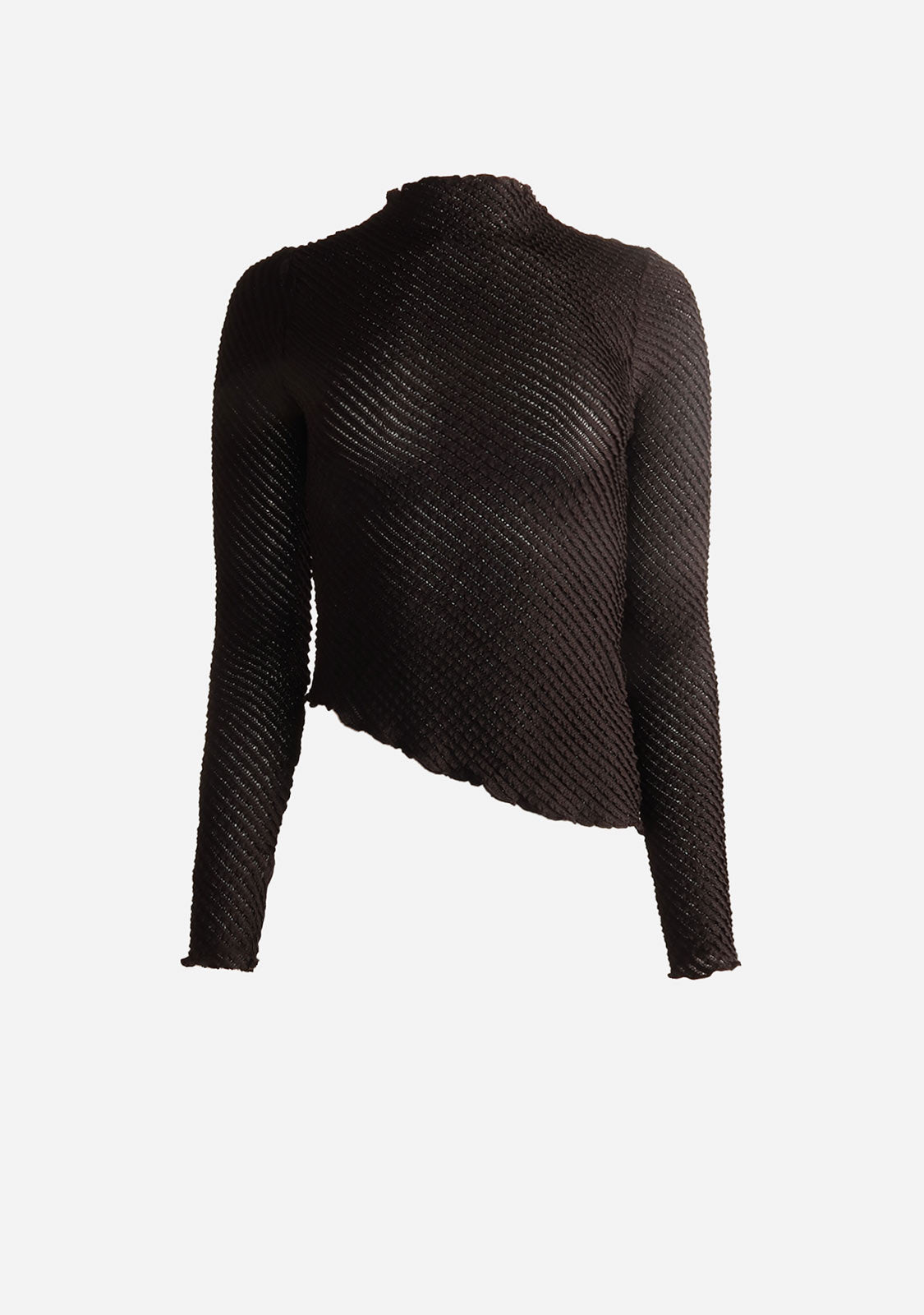 Long Sleeve Boat Neck Top Black