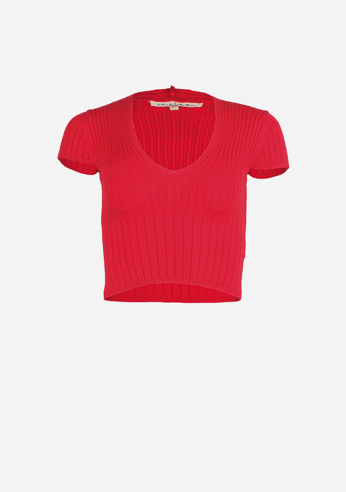 Fitted Cotton Ribbed Knit Top The Latest Scoop
