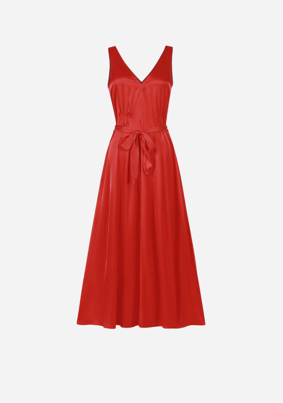 Achouak Satin Dress Rouge