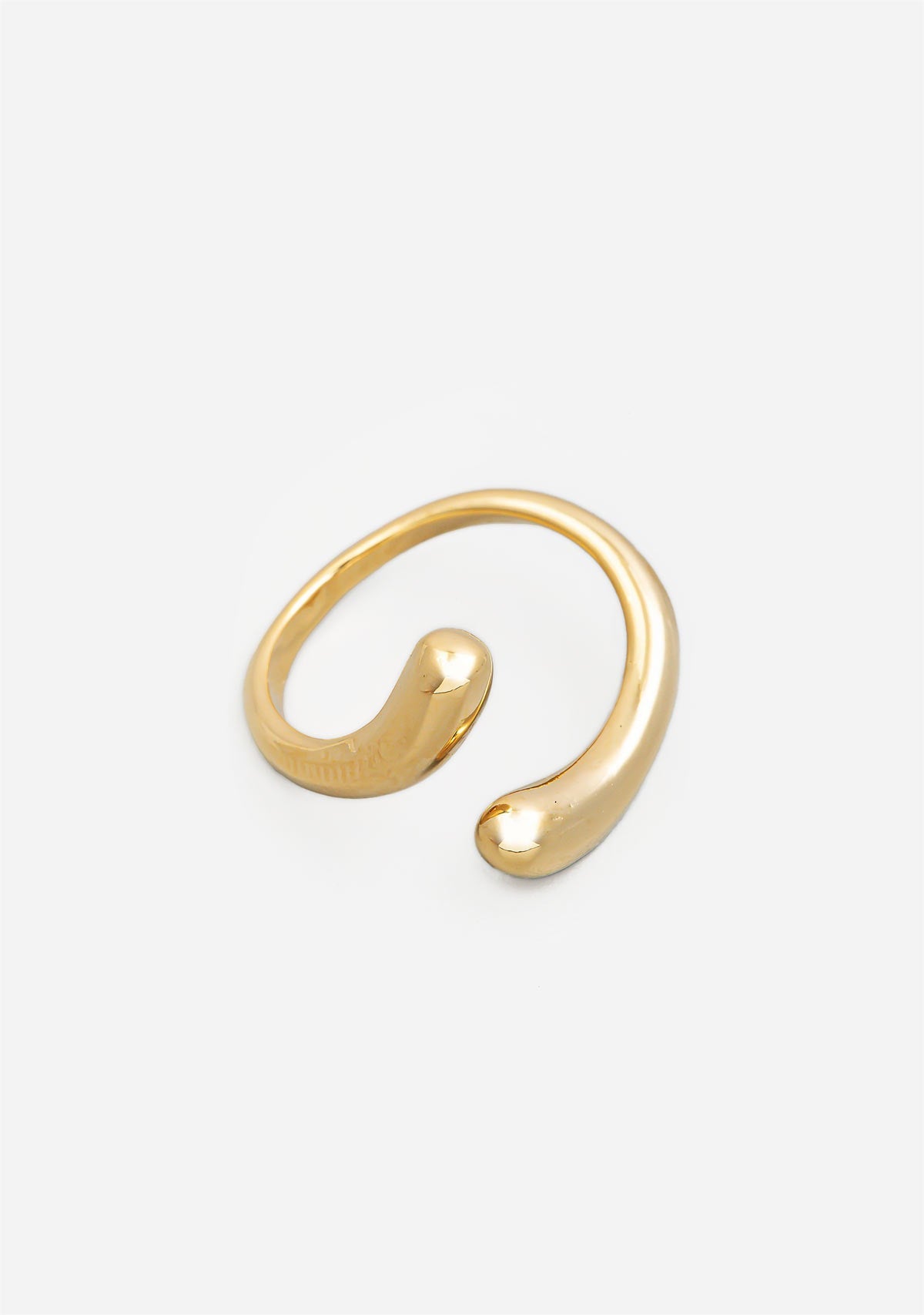 Polished Metallic Open Band Ring The Latest Scoop