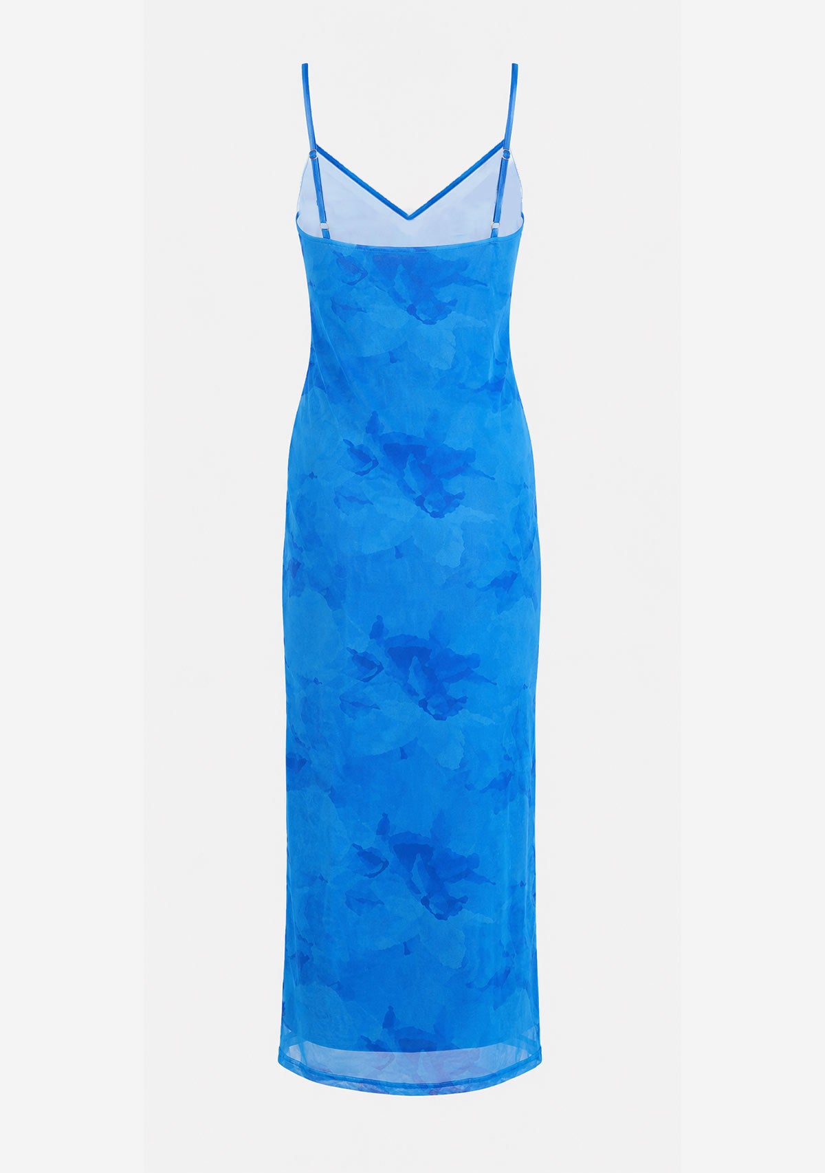 Floral Print Maxi Dress Blue