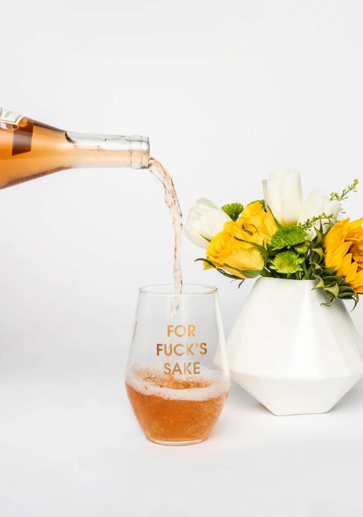 For Fuck's Sake Wine Glass Chez Gagne