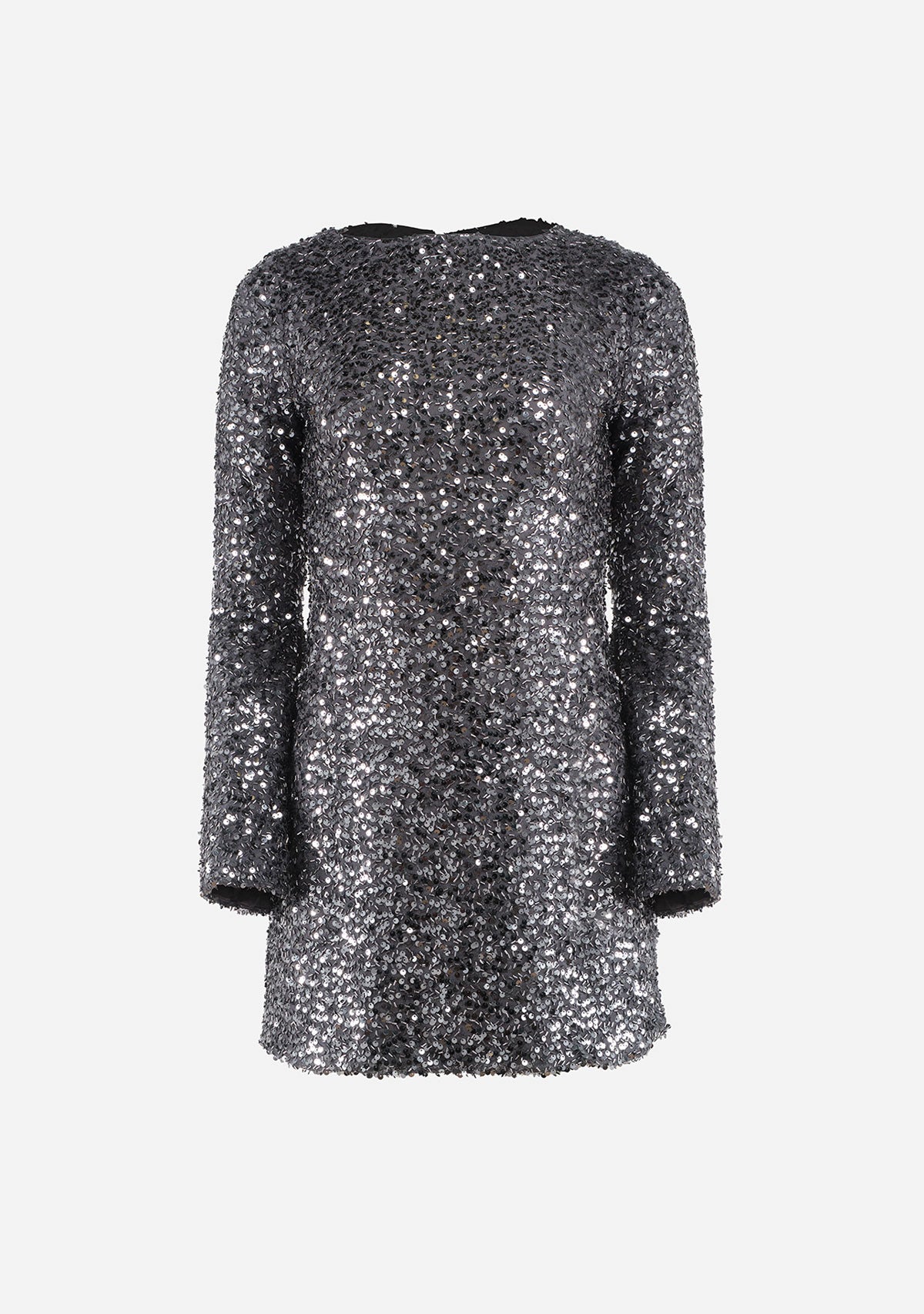 Sequins Slit Bell Sleeve Dress Grey | The Latest Scoop Sequins Slit Bell Sleeve Dress Grey | The Latest Scoop