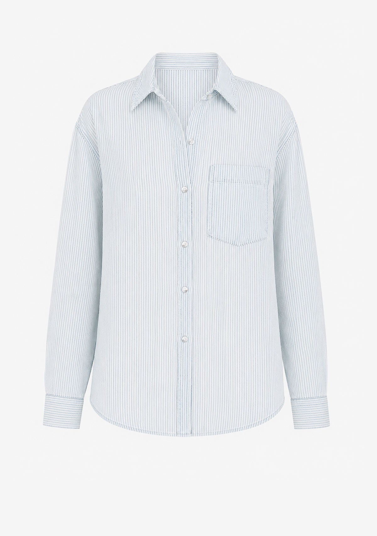 Ozzy Button Up Blue Stripe Family Business Distributions (Gentle Fawn/Skout Showroom))