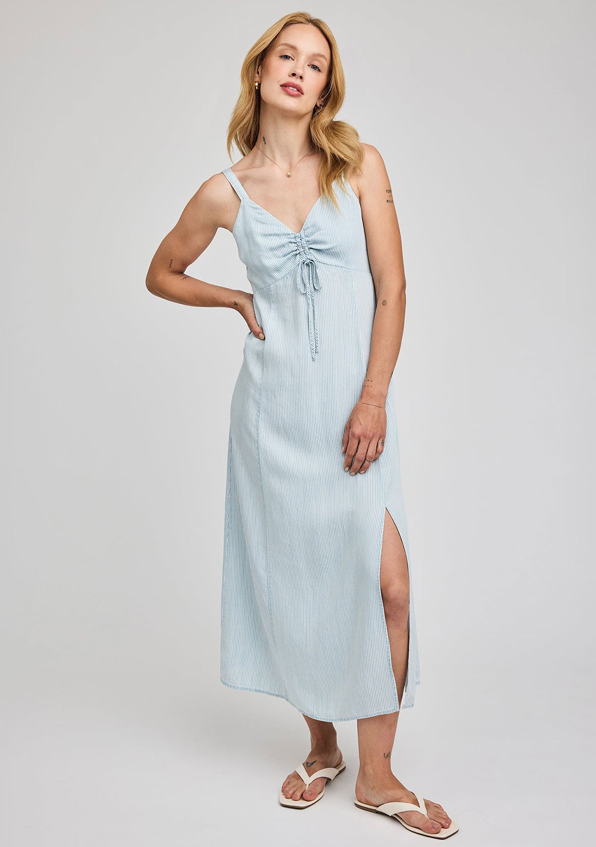 Renata Dress Blue Stripe