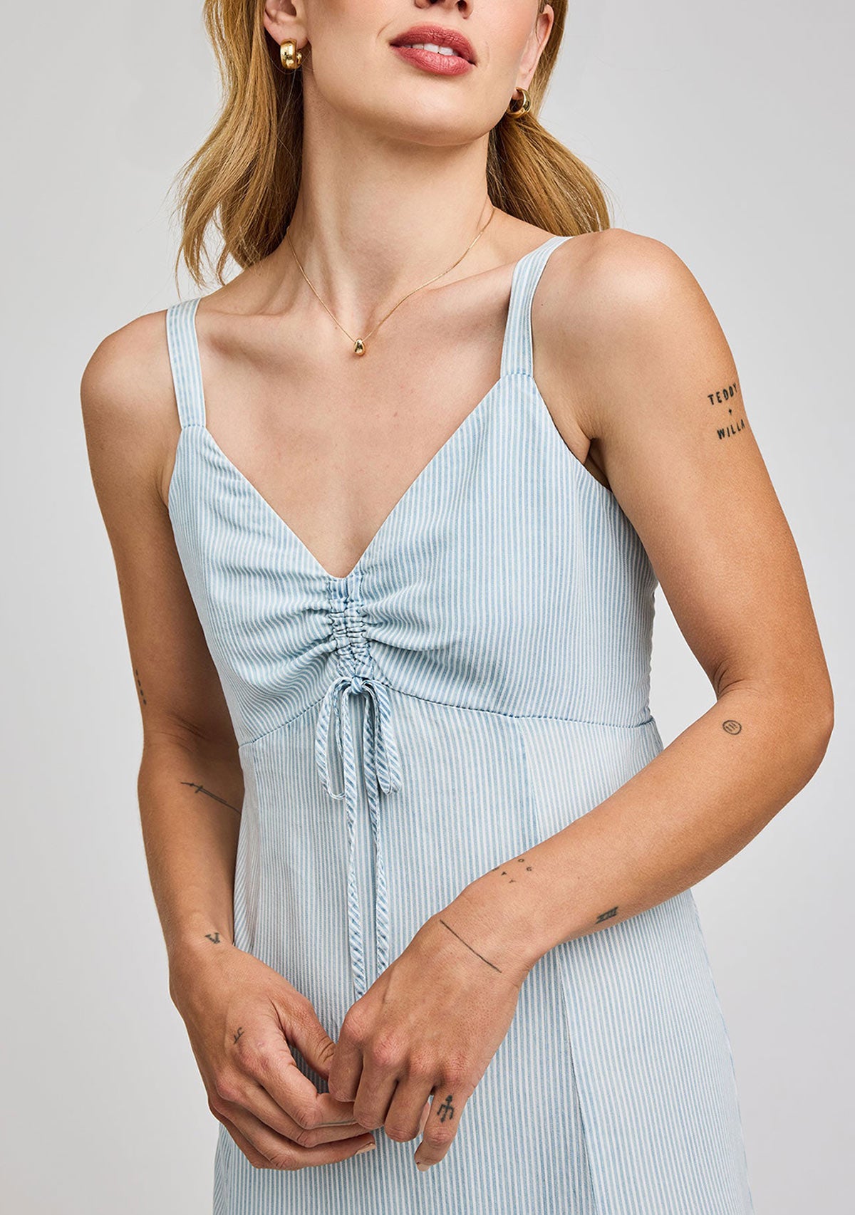 Renata Dress Blue Stripe