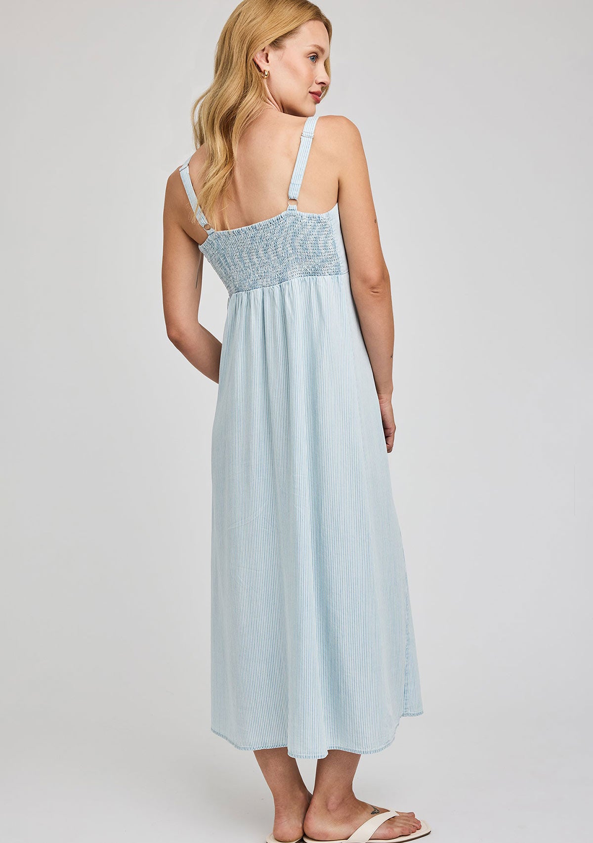 Renata Dress Blue Stripe