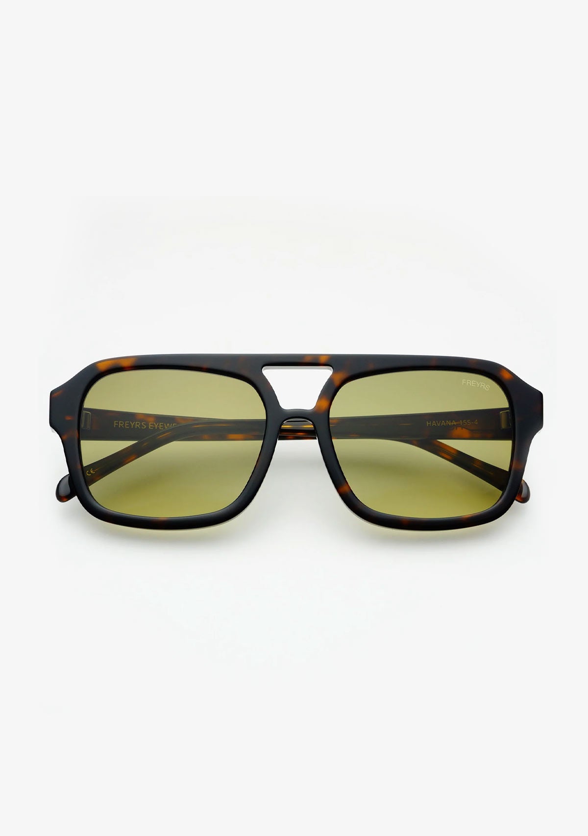 Havana Acetate Aviator Sunglasses | Dark