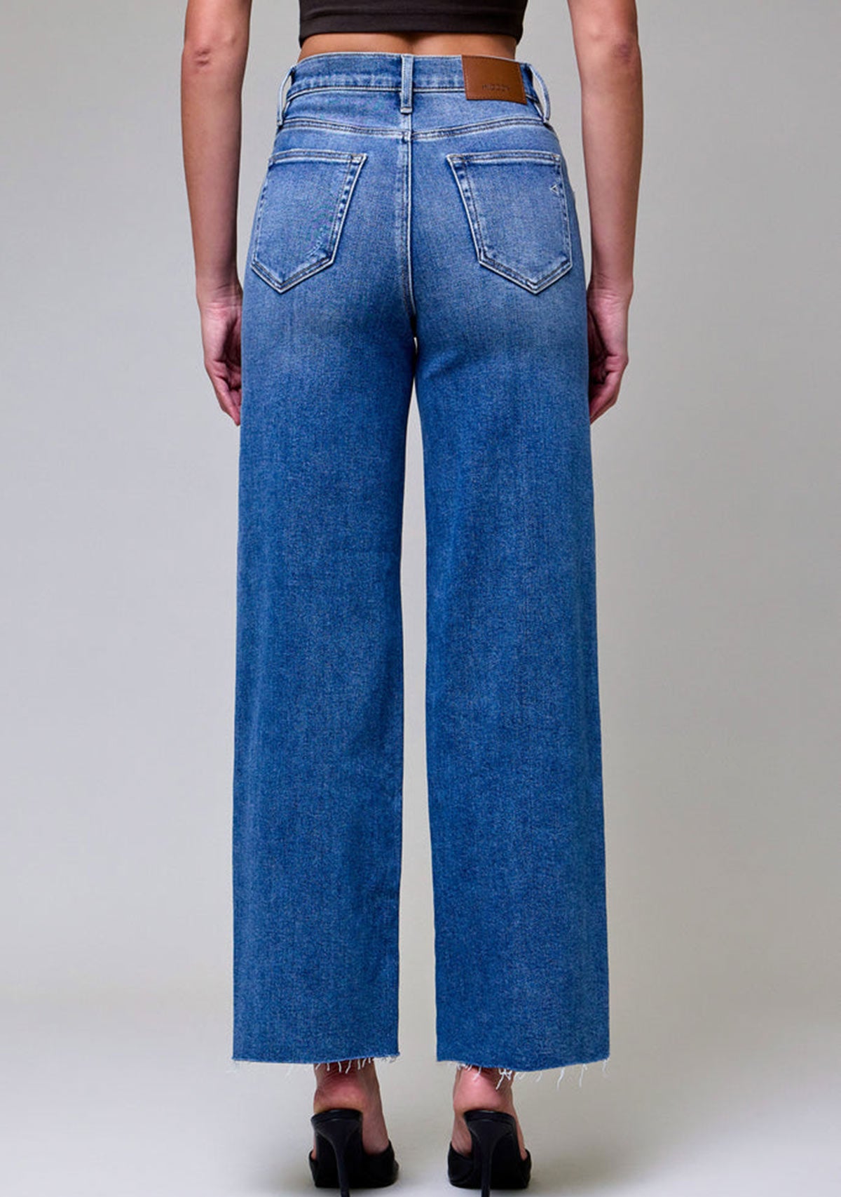 High Rise Clean Stretch Dad Jean Medium Dark