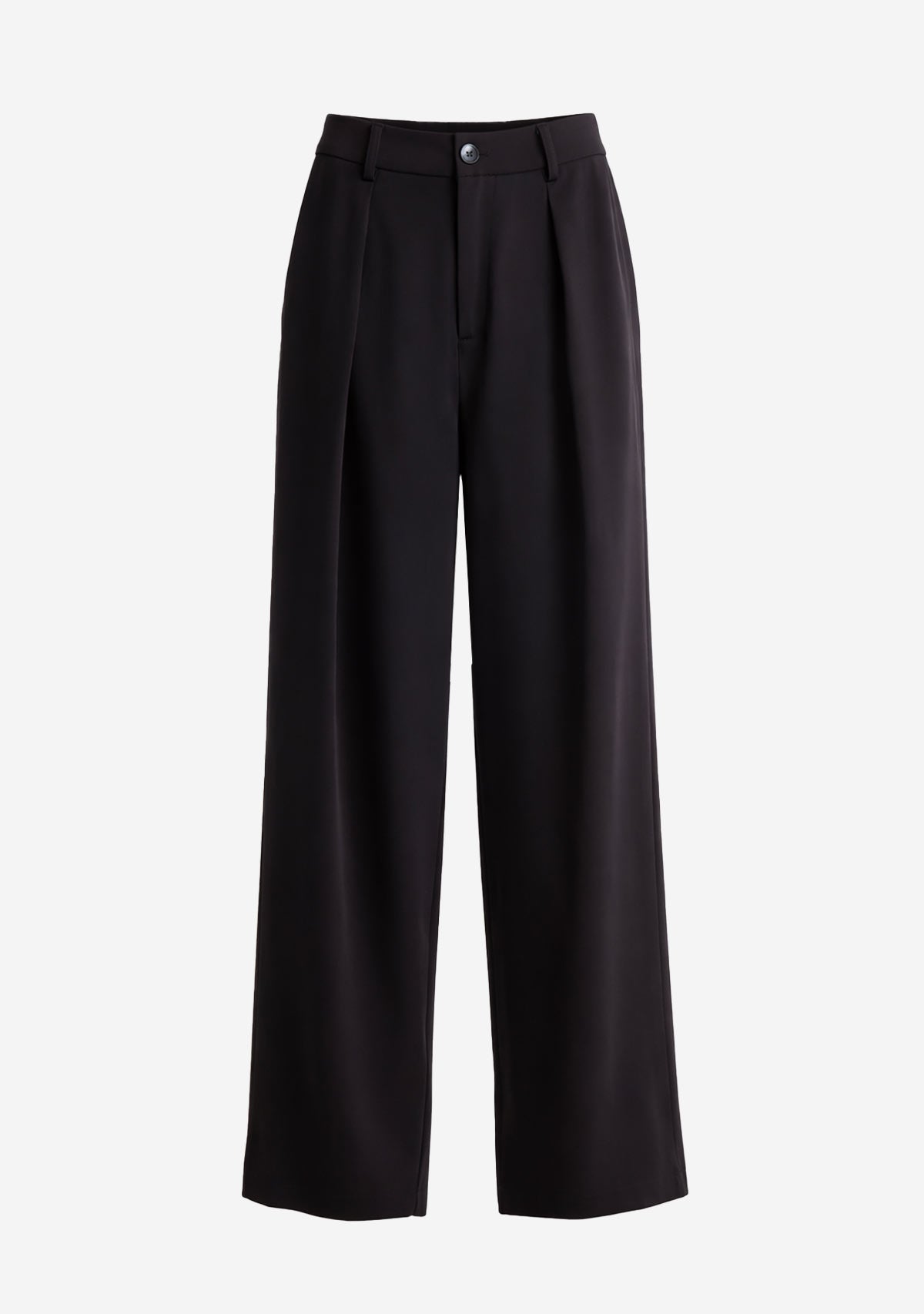 High Waist Wide Leg Trouser Black
