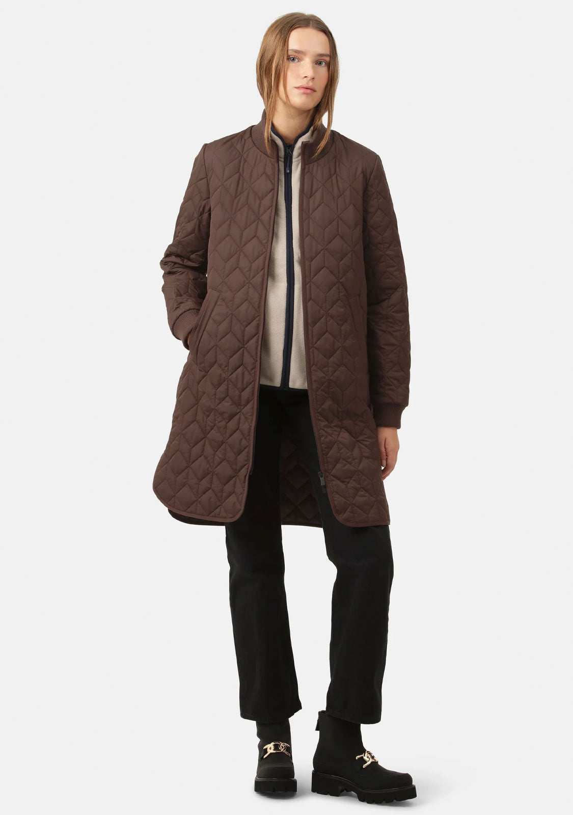 Padded Quilt Coat Ebony