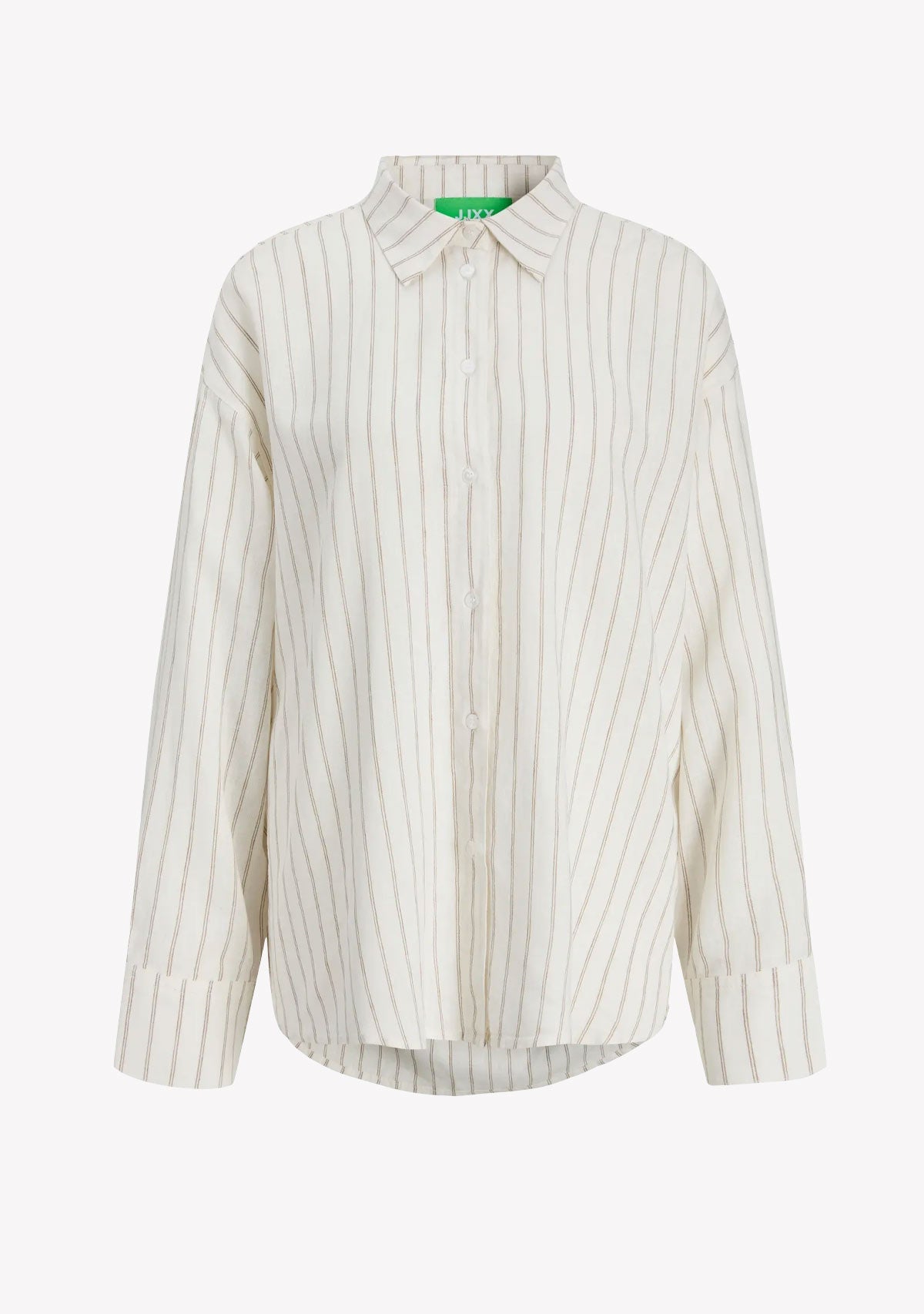 Jx almira Linen Blend Shirt Blanc de Blanc Silver Mink JJXX