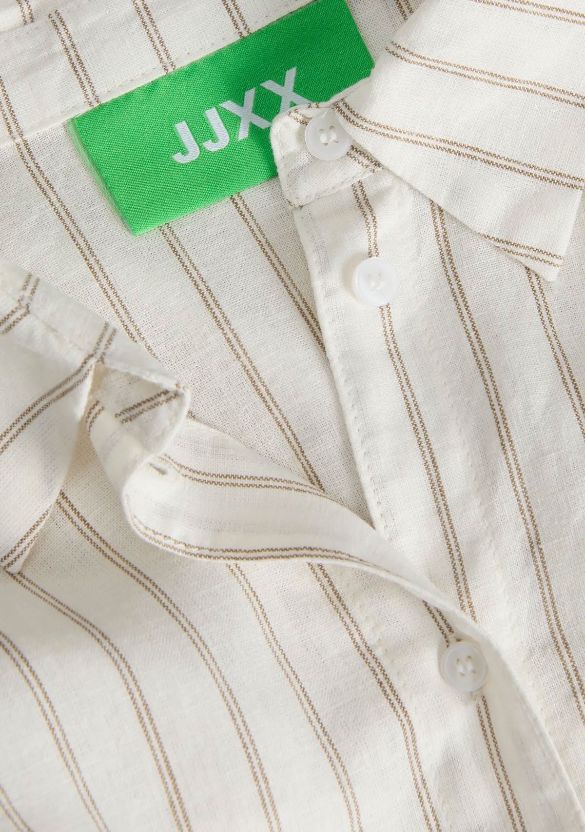 Jx almira Linen Blend Shirt Blanc de Blanc Silver Mink JJXX