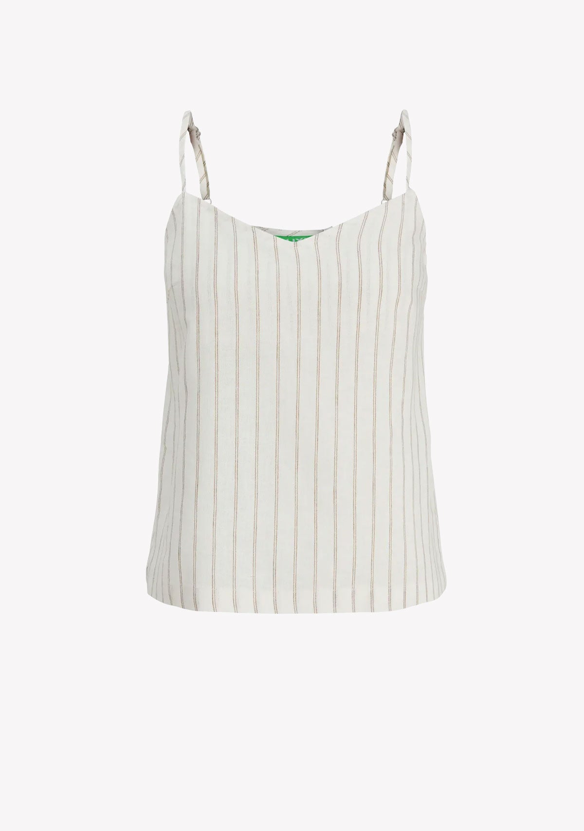Jx almira Linen Blend Singlet Top Blanc de Blanc Silver Mink JJXX