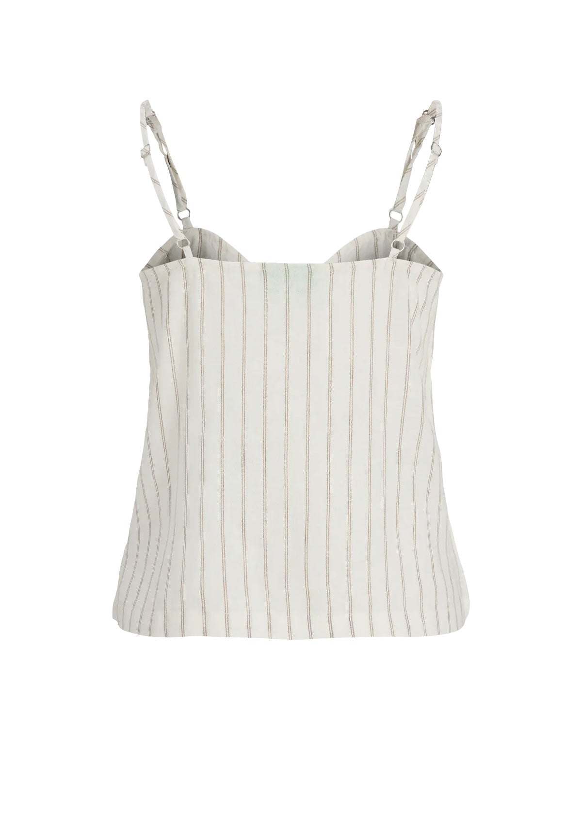 Jx almira Linen Blend Singlet Top Blanc de Blanc Silver Mink JJXX