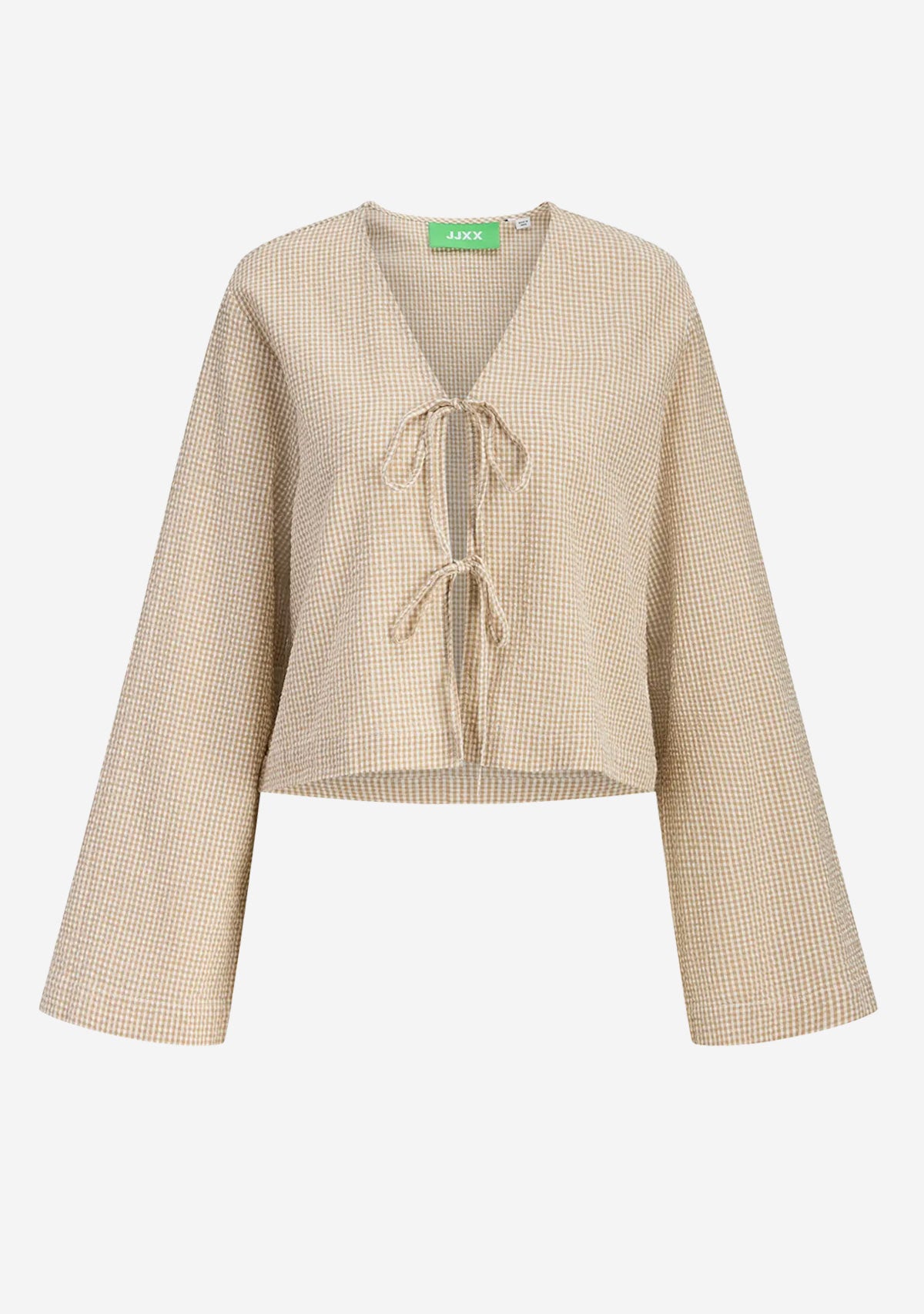 Jx zoe Seersucker Tie Shirt Cornstalk White