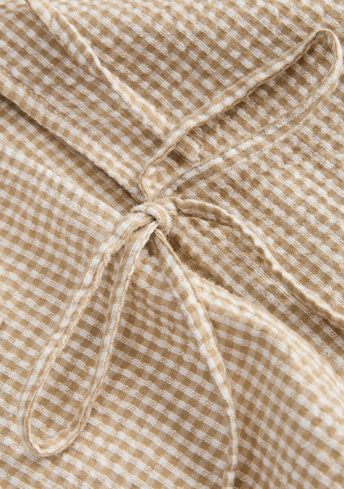 Jx zoe Seersucker Tie Shirt Cornstalk White JJXX