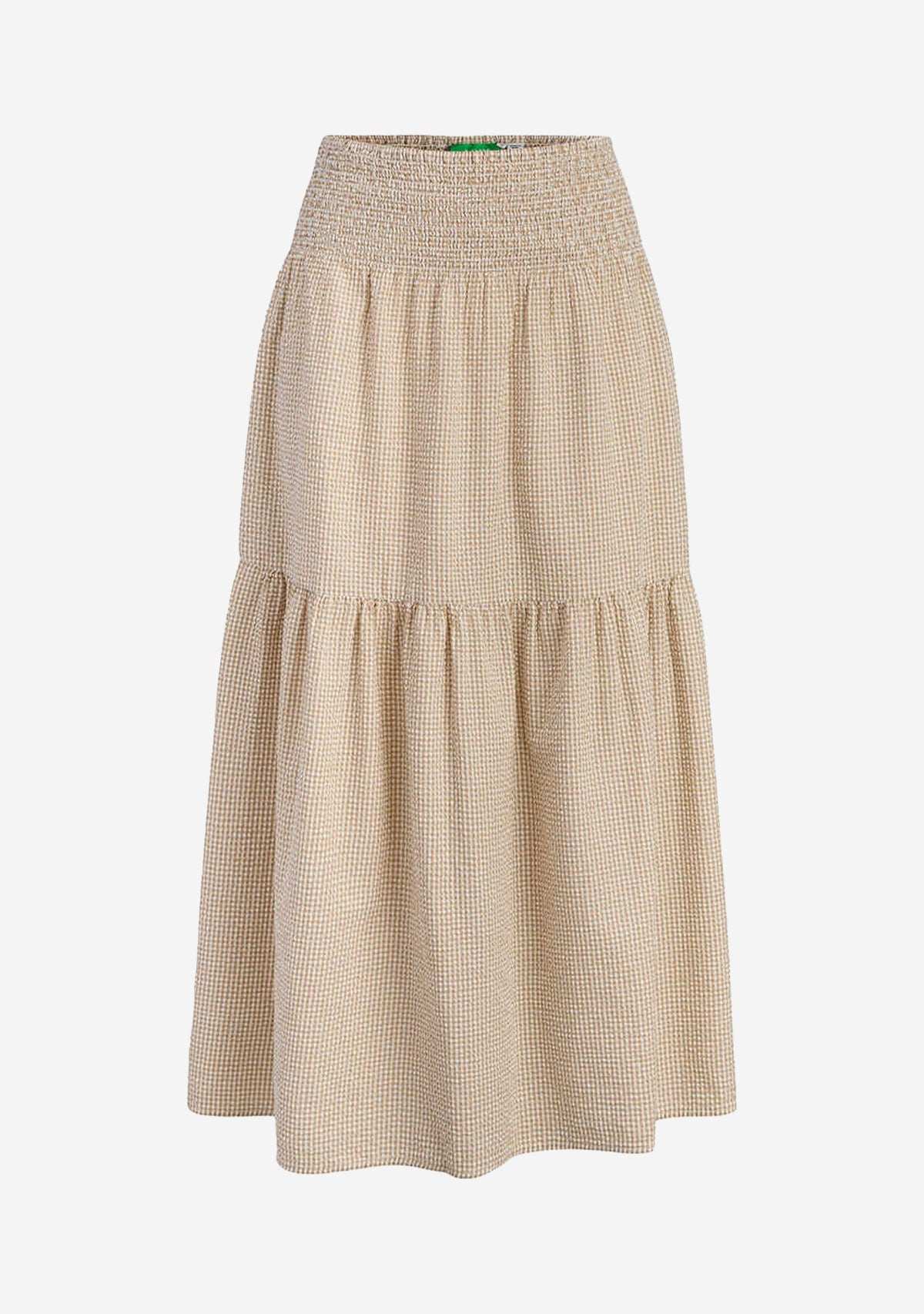 Jx zoe Seersucker Smock Long Skirt Cornstalk White