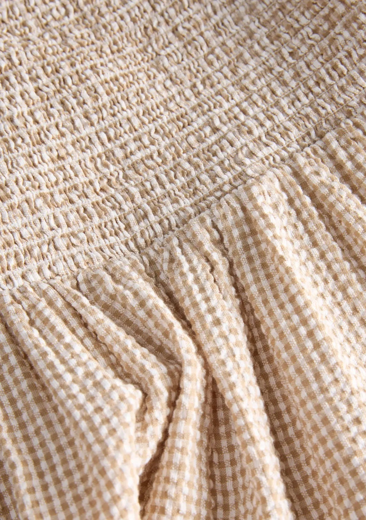 Jx zoe Seersucker Smock Strap Dress Cornstalk White JJXX