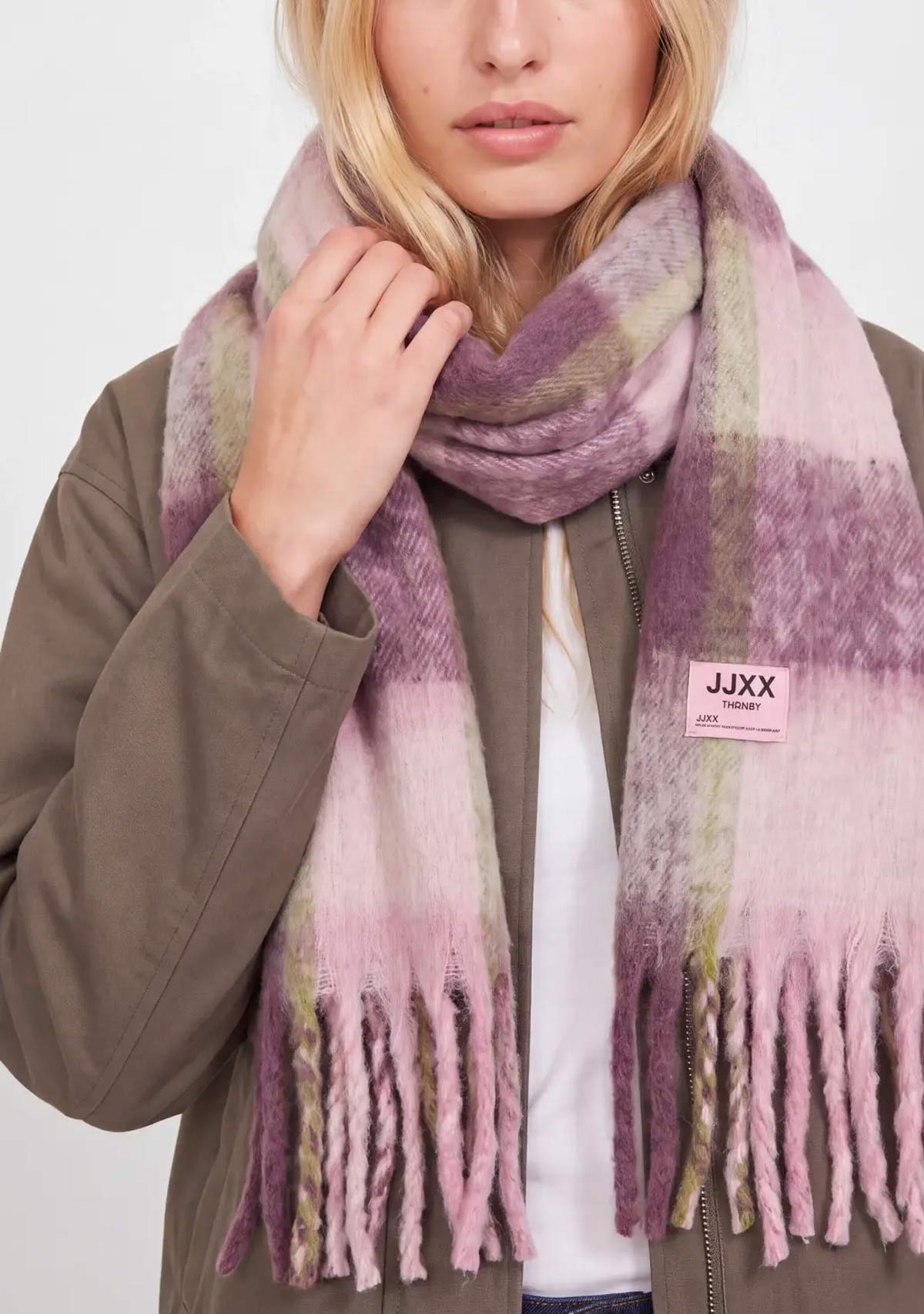 Jxleslie Scarf Pink Nectar With Winetasting JJXX