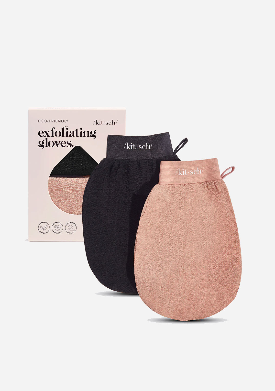 Exfoliating Glove 2PC / Black & Terracotta