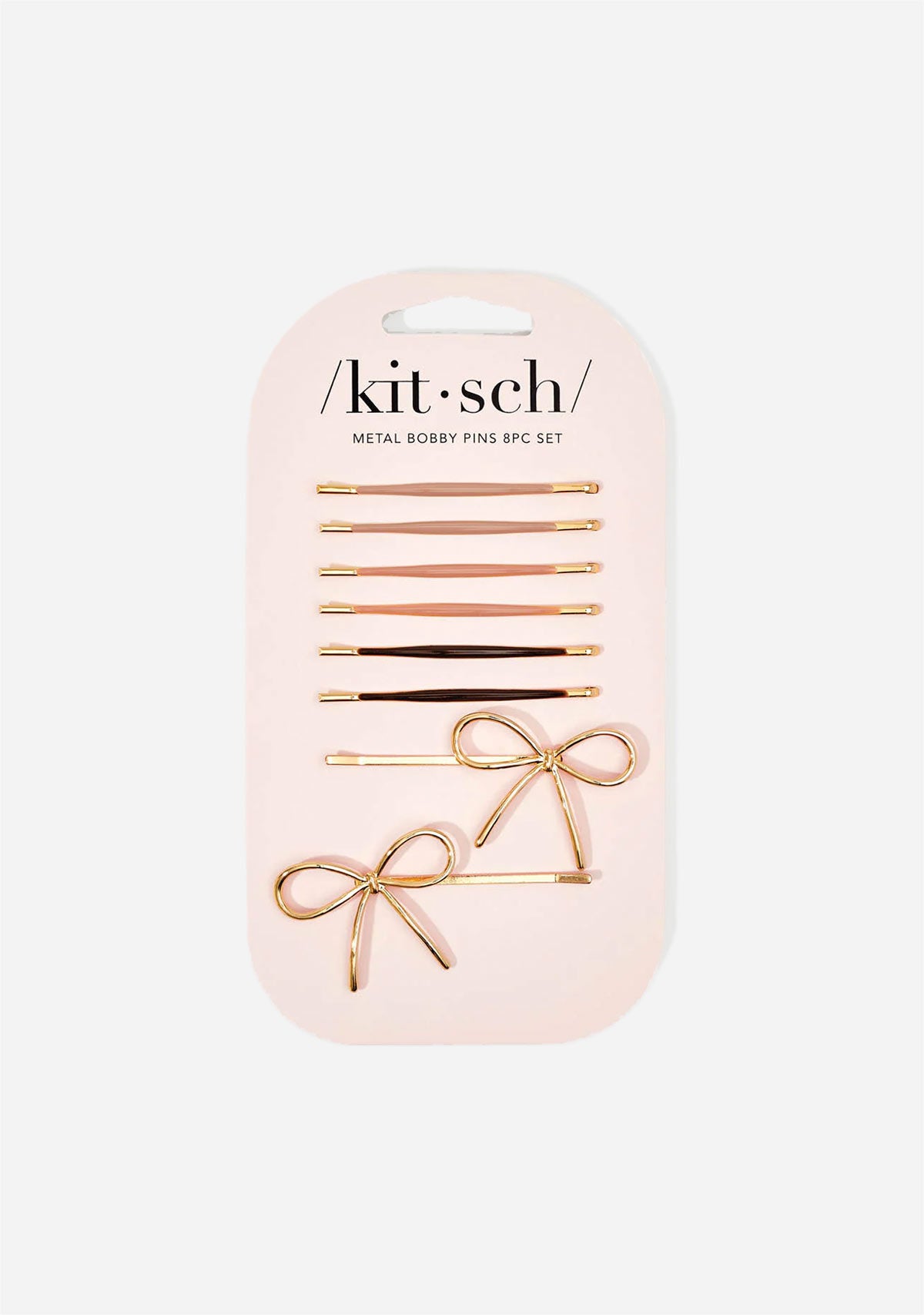 Blue satin Bow Bobby Pins - Set of 3