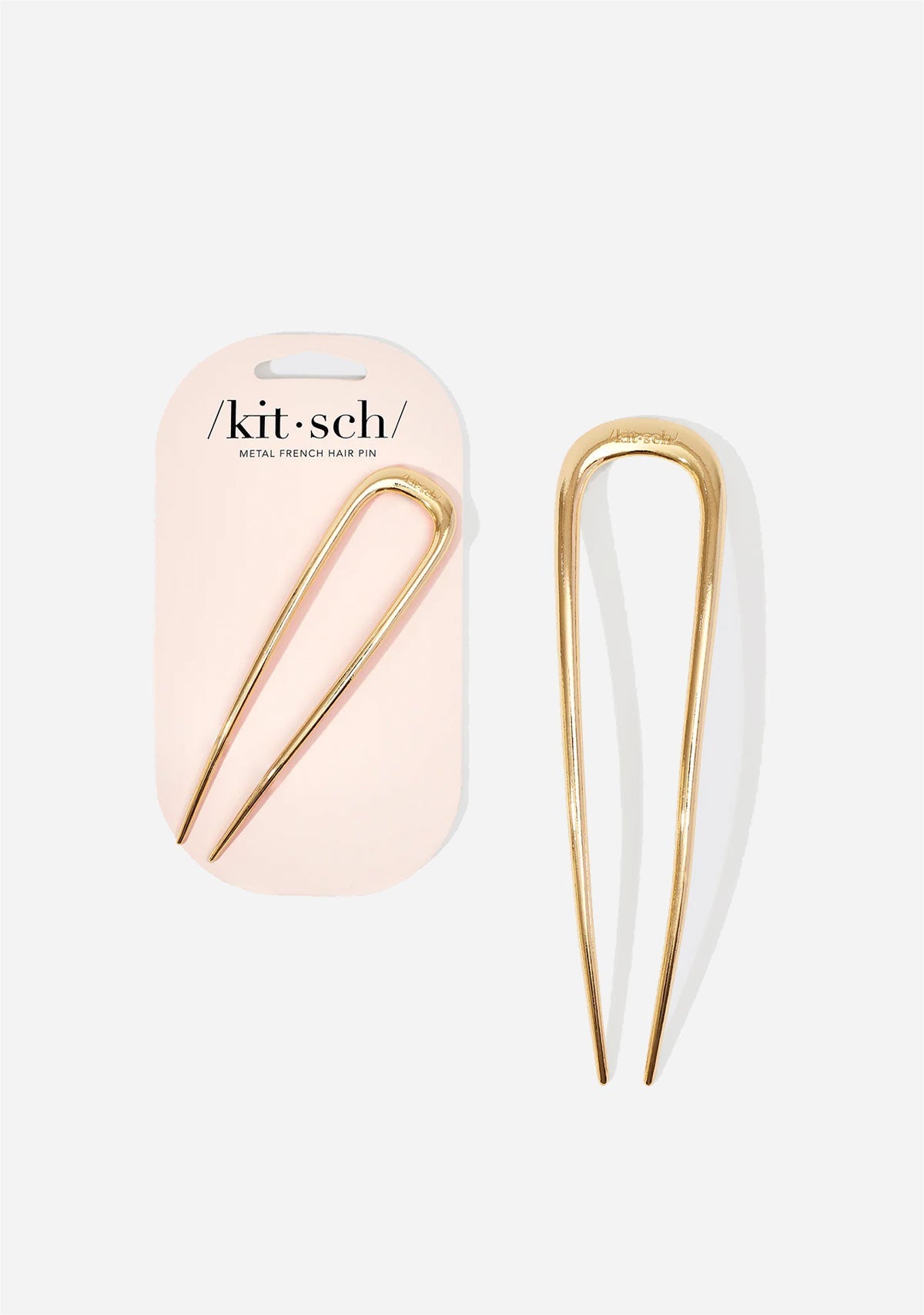 Metal French Hair Pin Gold Kitsch
