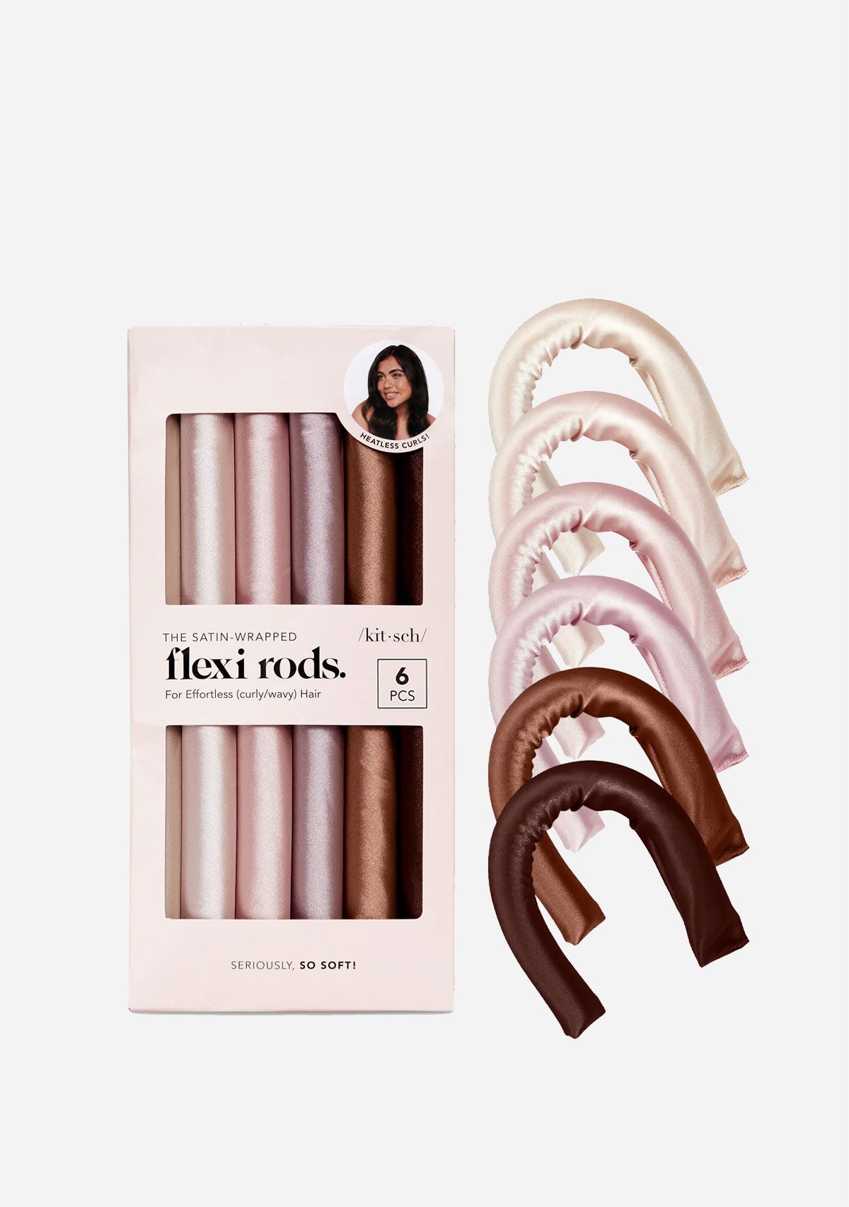 Satin Flexi Rods 6pc Set Kitsch