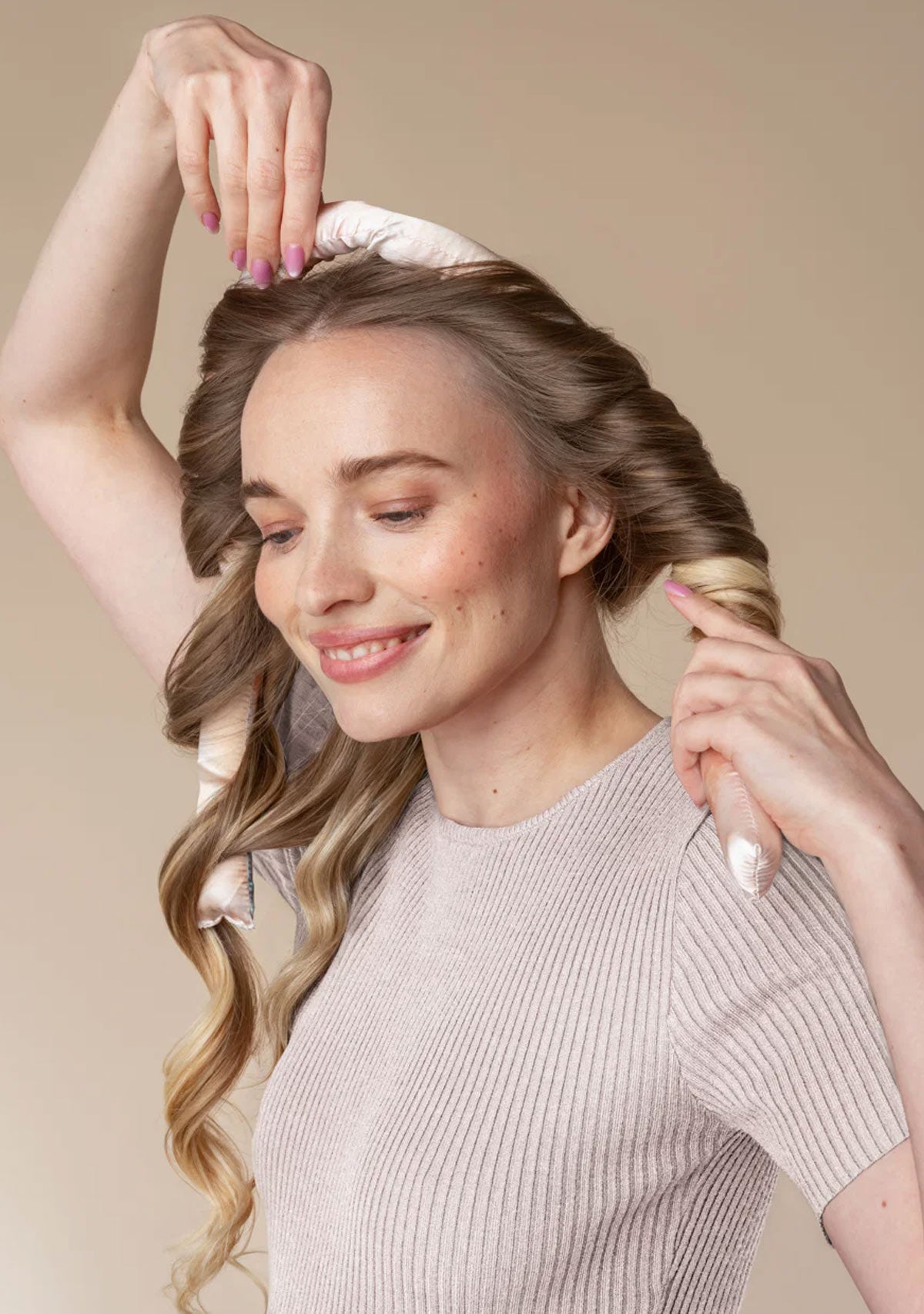 Satin Heatless Curling Set - Sunset Tie Kitsch
