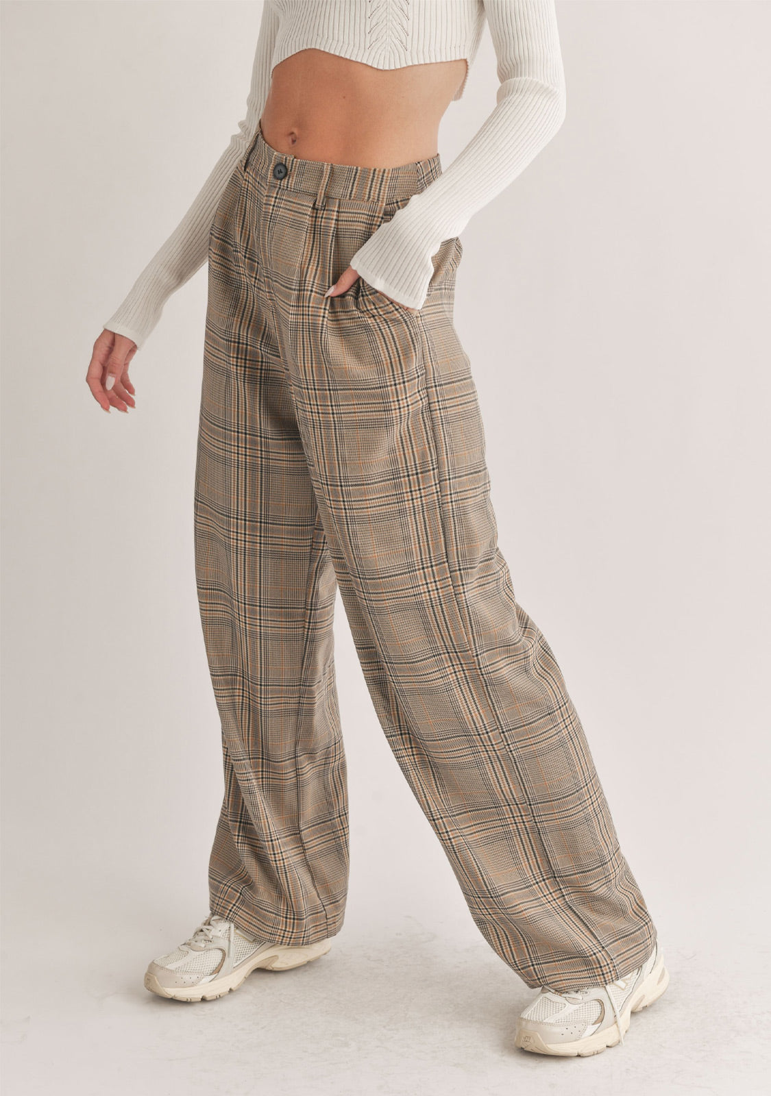 Checked Woven Pants