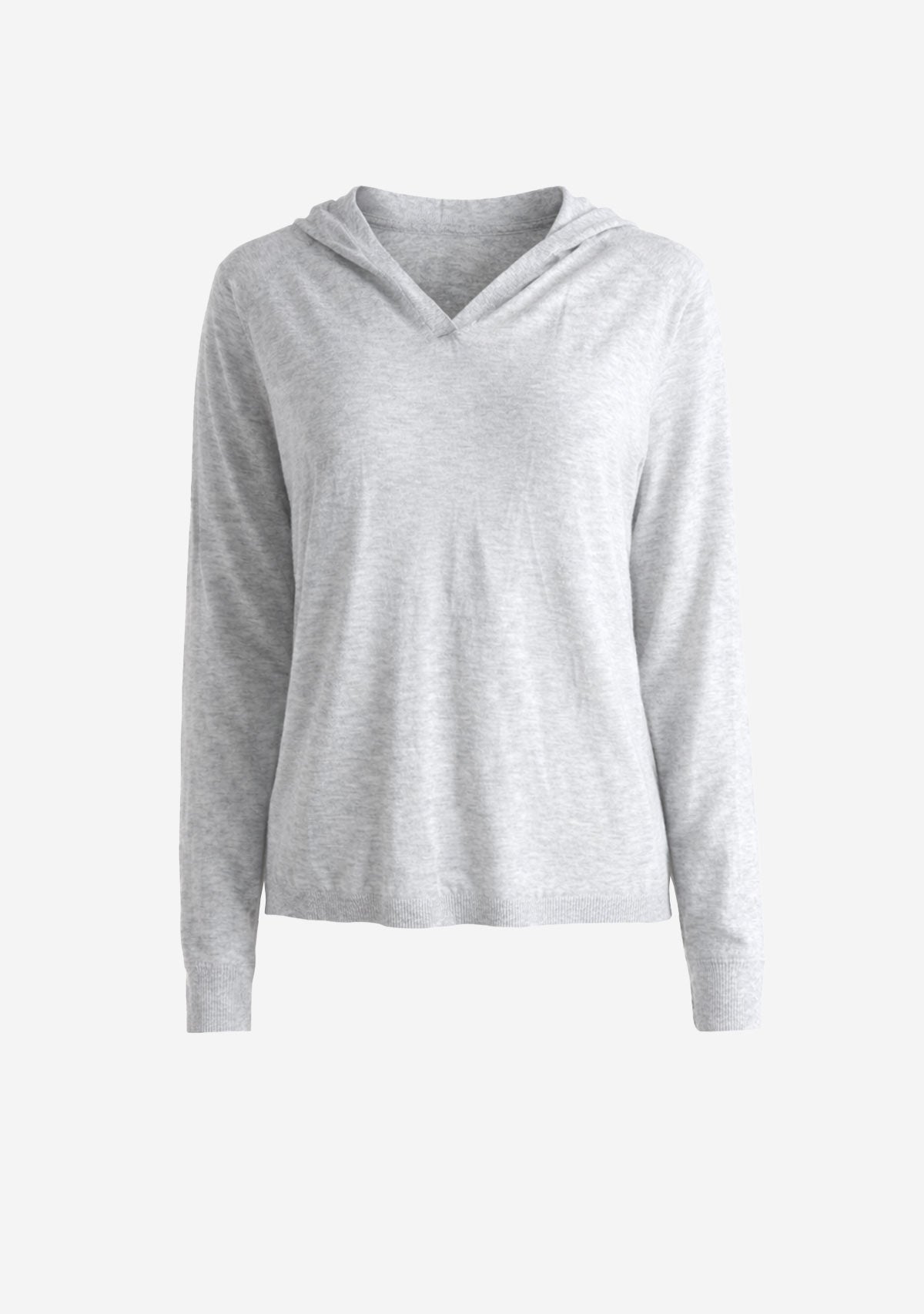 Knit Hoodie Pullover Gray