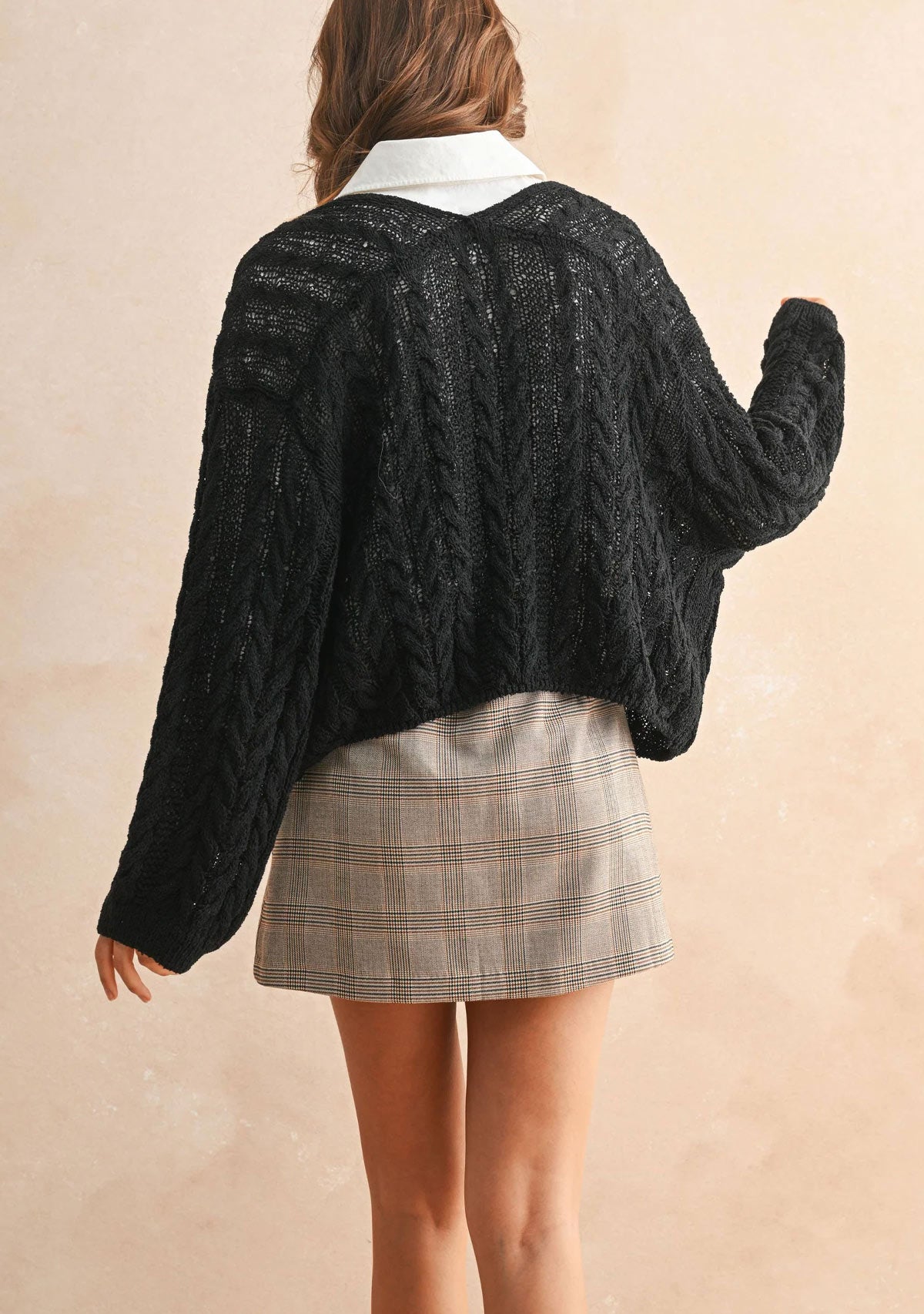 Light Weight Cable Knitted Cardigan