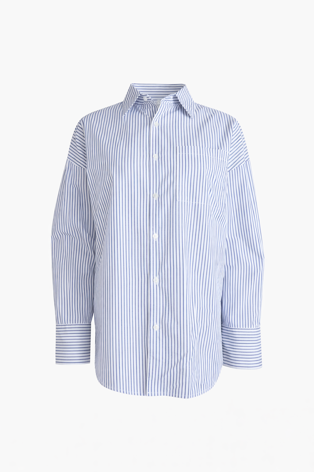 Ls Oversized Organic Poplin Shirt Faustine (The Base Factory)