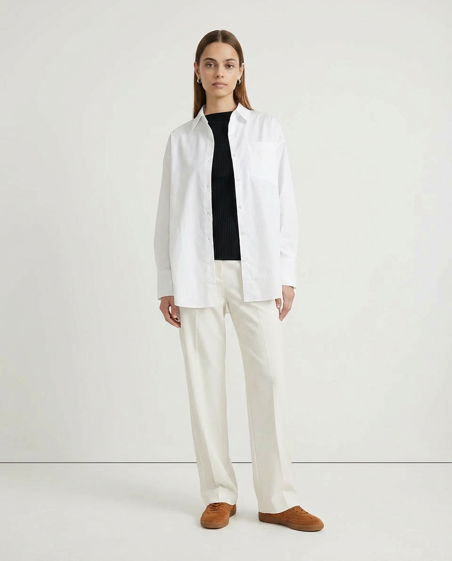 Ls Oversized Organic Poplin Shirt